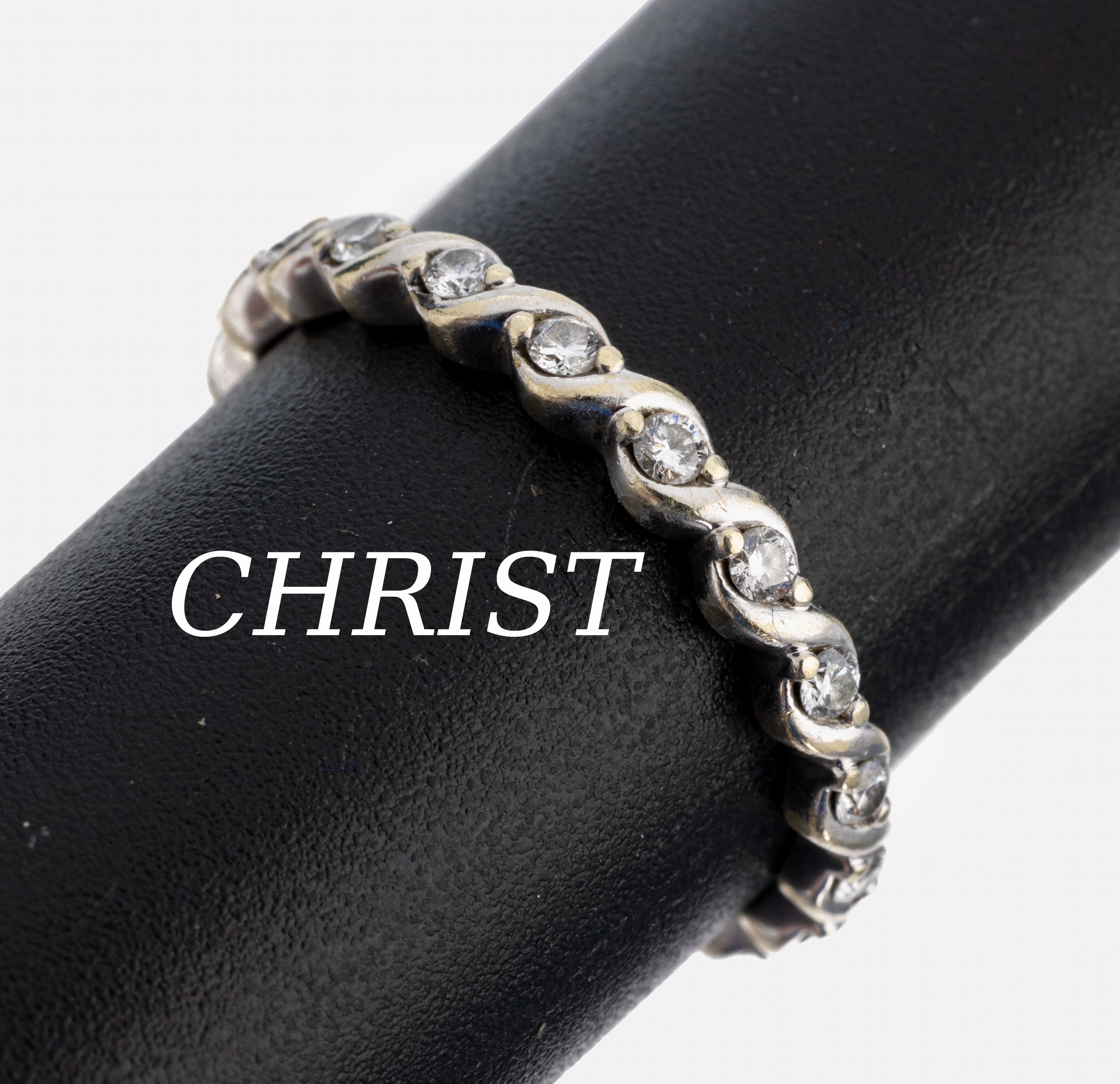 Image 26975275 - 14 kt Gold CHRIST Brillant-Ring, WG 585/000, 19 Brillanten zus. ca. 0.60 Weiß/si, RW ...