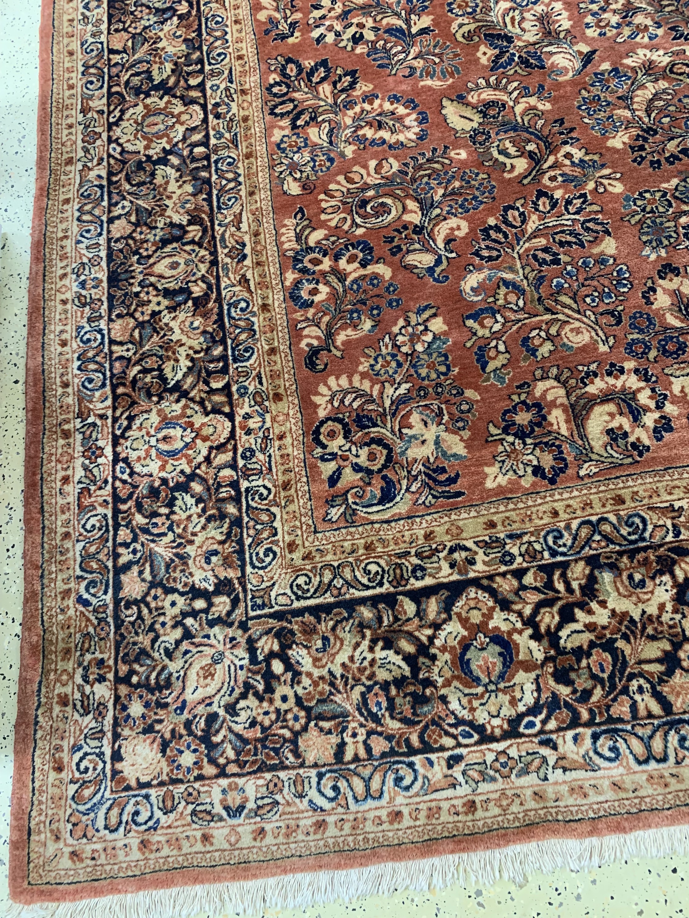 Detail c: Us Re-Import Sarogh, Persien, Anfang 20.Jhd, Korkwolle auf Baumwolle, ca. 400 x 310cm, EHZ: 1-2