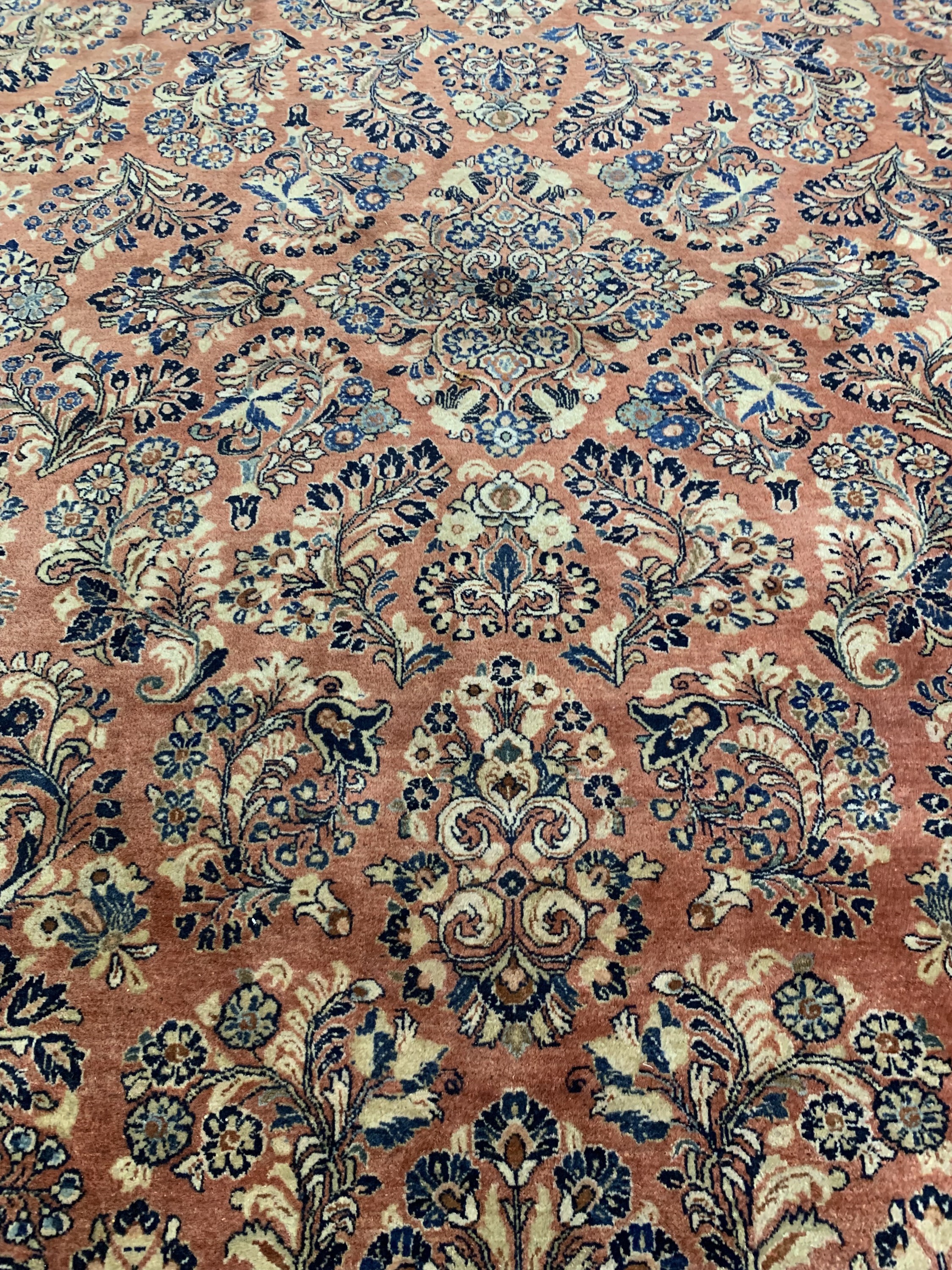 Detail h: Us Re-Import Sarogh, Persien, Anfang 20.Jhd, Korkwolle auf Baumwolle, ca. 400 x 310cm, EHZ: 1-2