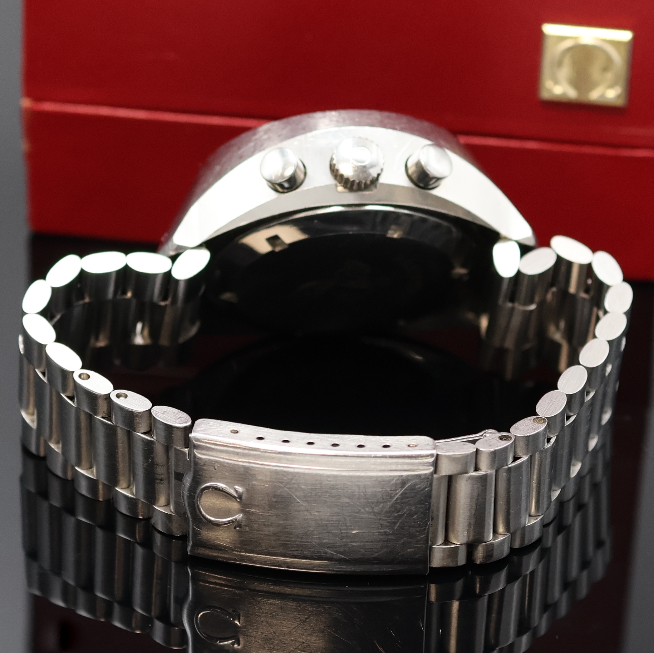 Detail b: OMEGA Speedmaster Professional Mk 3 Armbandchronograph Referenz 176.002 in Stahl, Schweiz um 1970, Automatik, 2-tlg. massives Geh., Mineralglas ...