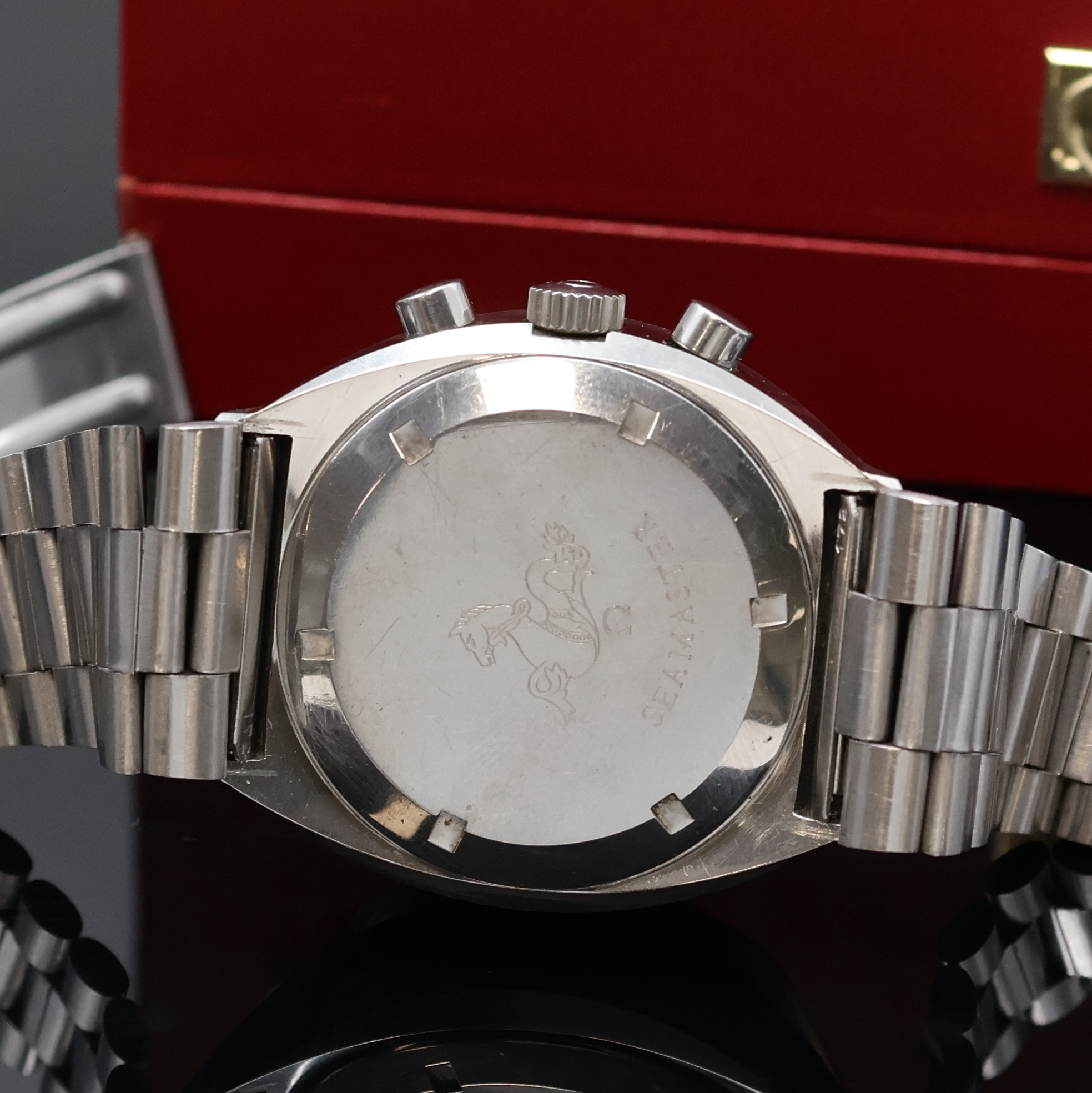Detail d: OMEGA Speedmaster Professional Mk 3 Armbandchronograph Referenz 176.002 in Stahl, Schweiz um 1970, Automatik, 2-tlg. massives Geh., Mineralglas ...