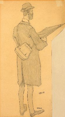 26975302b - Peter Koch, 1874 Deidesheim-1956 Gimmeldingen, 2 Bleistiftzeichnungen, 1x Studie eines ...