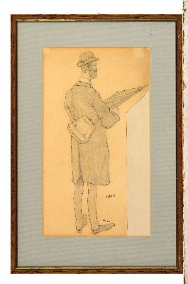 26975302m - Peter Koch, 1874 Deidesheim-1956 Gimmeldingen, 2 Bleistiftzeichnungen, 1x Studie eines ...