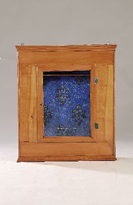 Image 26975366 - Wandschränkchen, Biedermeier, 19.Jh., Kirschbaumfurnier, eintürig verglast, ...
