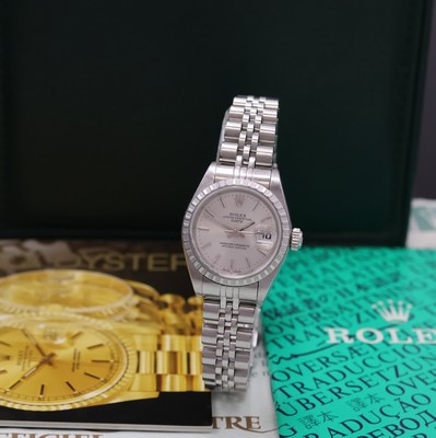Image 26975371 - ROLEX Date Damenarmbanduhr Referenz 79240 in Stahl, Schweiz lt. orig. Papier verk. 2002, ...