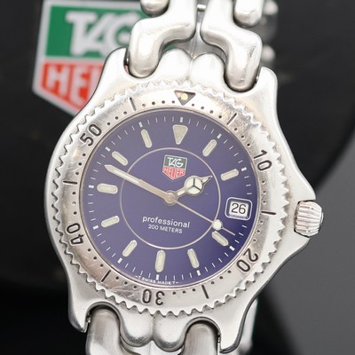 26975375a - TAG HEUER Herrenarmbanduhr Referenz WG1113-0 in Stahl, Schweiz um 1990, quarz, ...