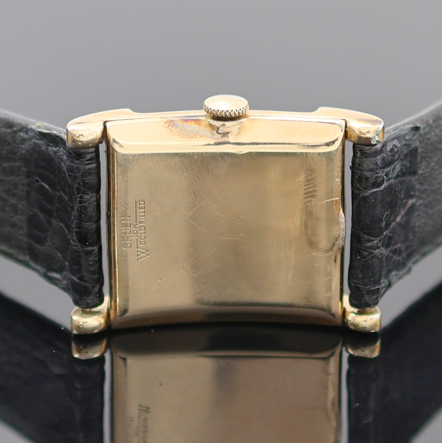 Detail d: GRUEN Curvex Precision 2 Armbanduhren 10k Goldfilled, USA um 1945, Handaufzug, Böden aufgedr., silb. Zifferblätter teils rest., arab. Zahlen u. ...
