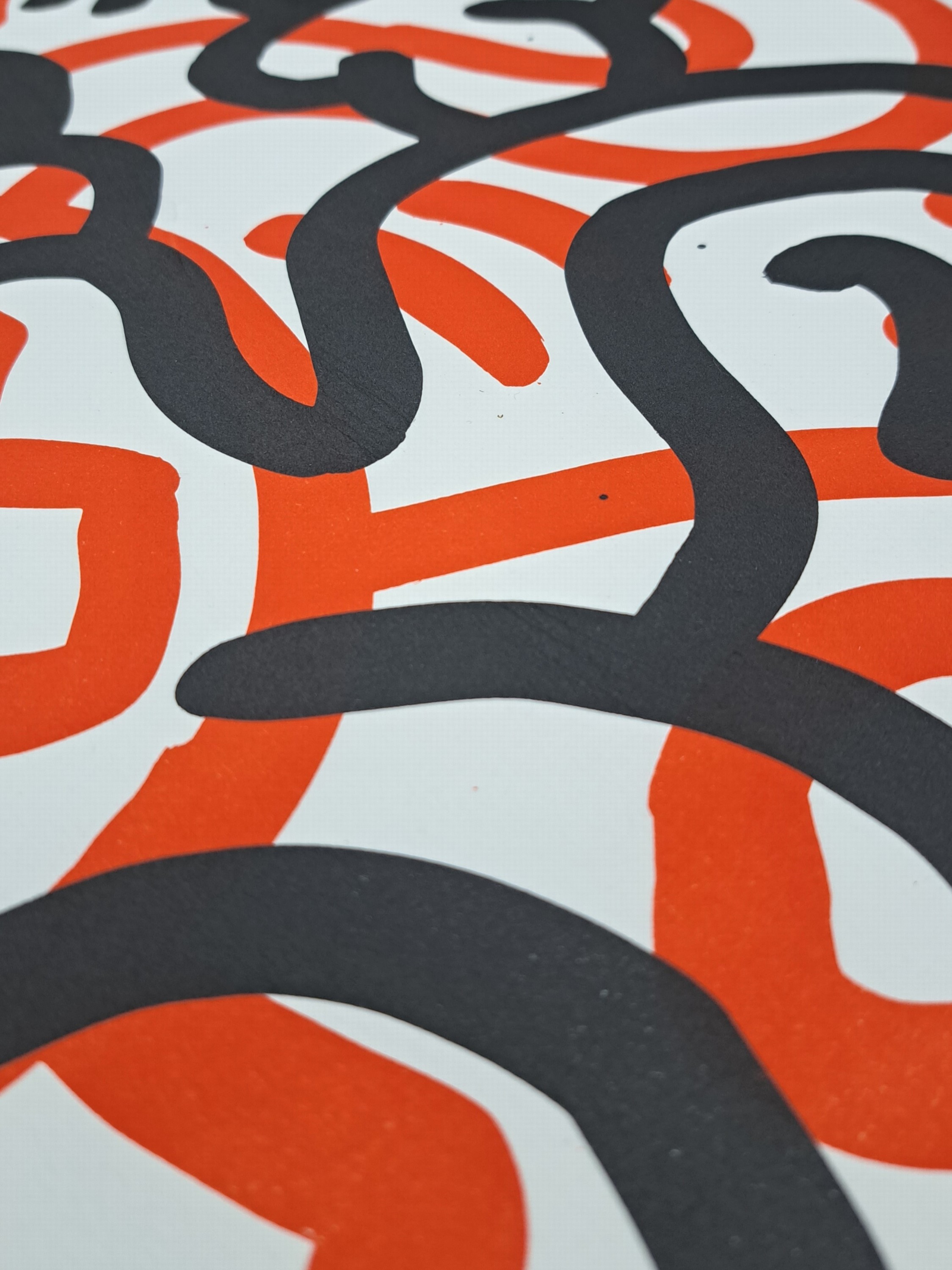 Detail q: Keith Haring, 1958-1990, Lithografie, Blatt 3 aus der Serie "Ludo", 1985, Ed. hors de commerce II/XV, handsigniert und datiert, unter rotem ...