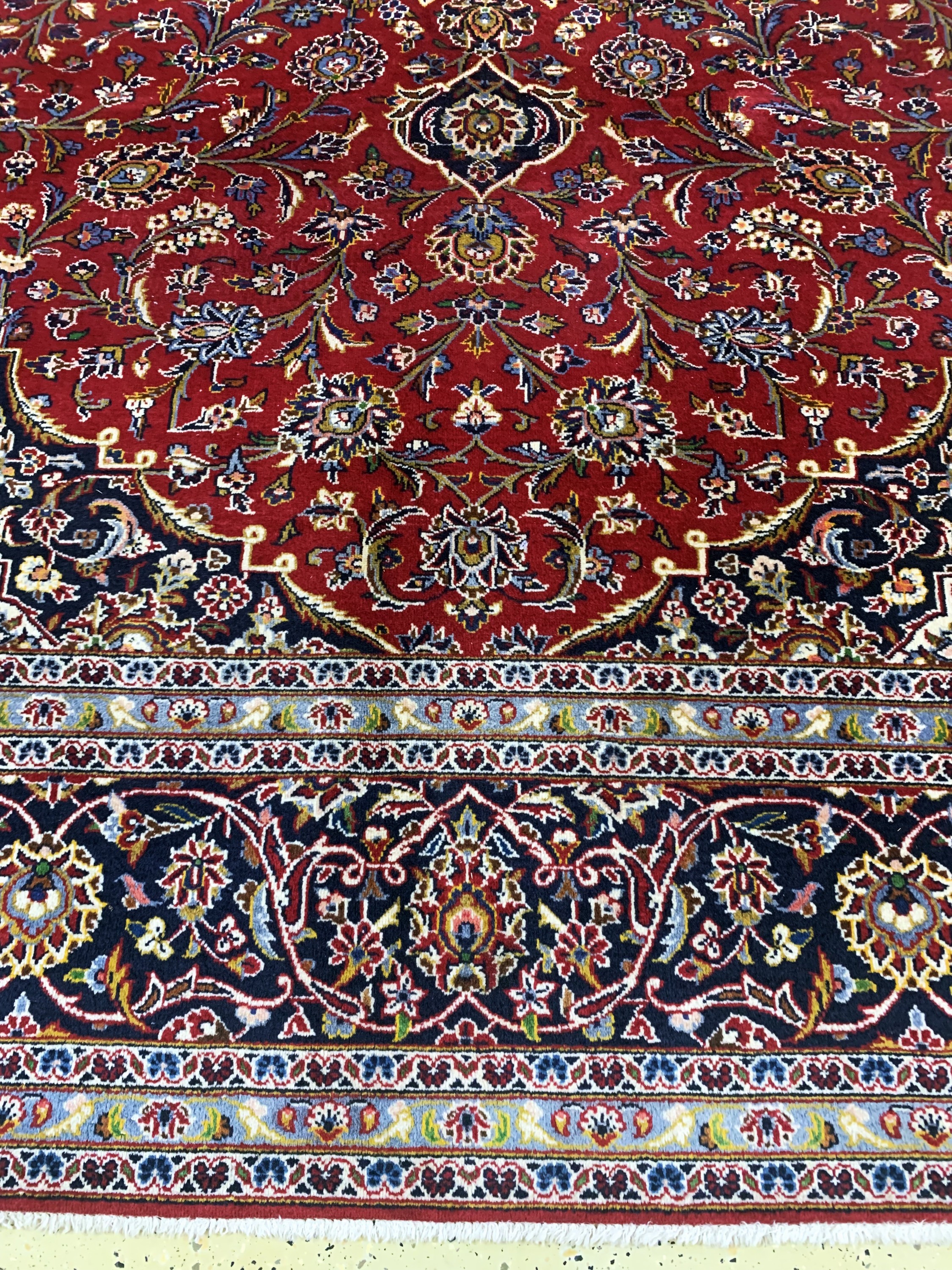 Detail b: Keschan, Persien, Ende 20.Jhd, Wolle auf Baumwolle, ca. 396 x 298 cm, EHZ: 2