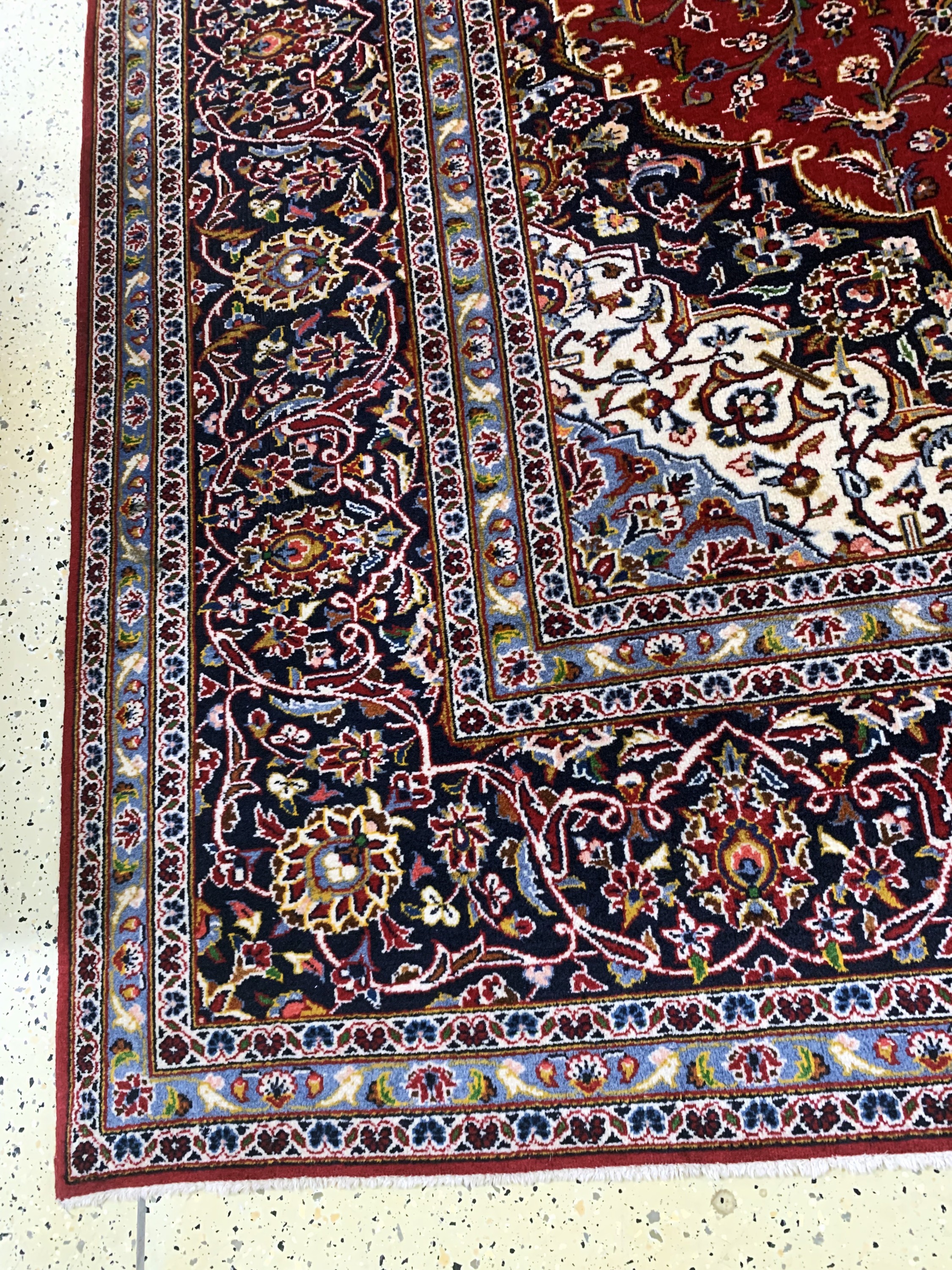 Detail c: Keschan, Persien, Ende 20.Jhd, Wolle auf Baumwolle, ca. 396 x 298 cm, EHZ: 2