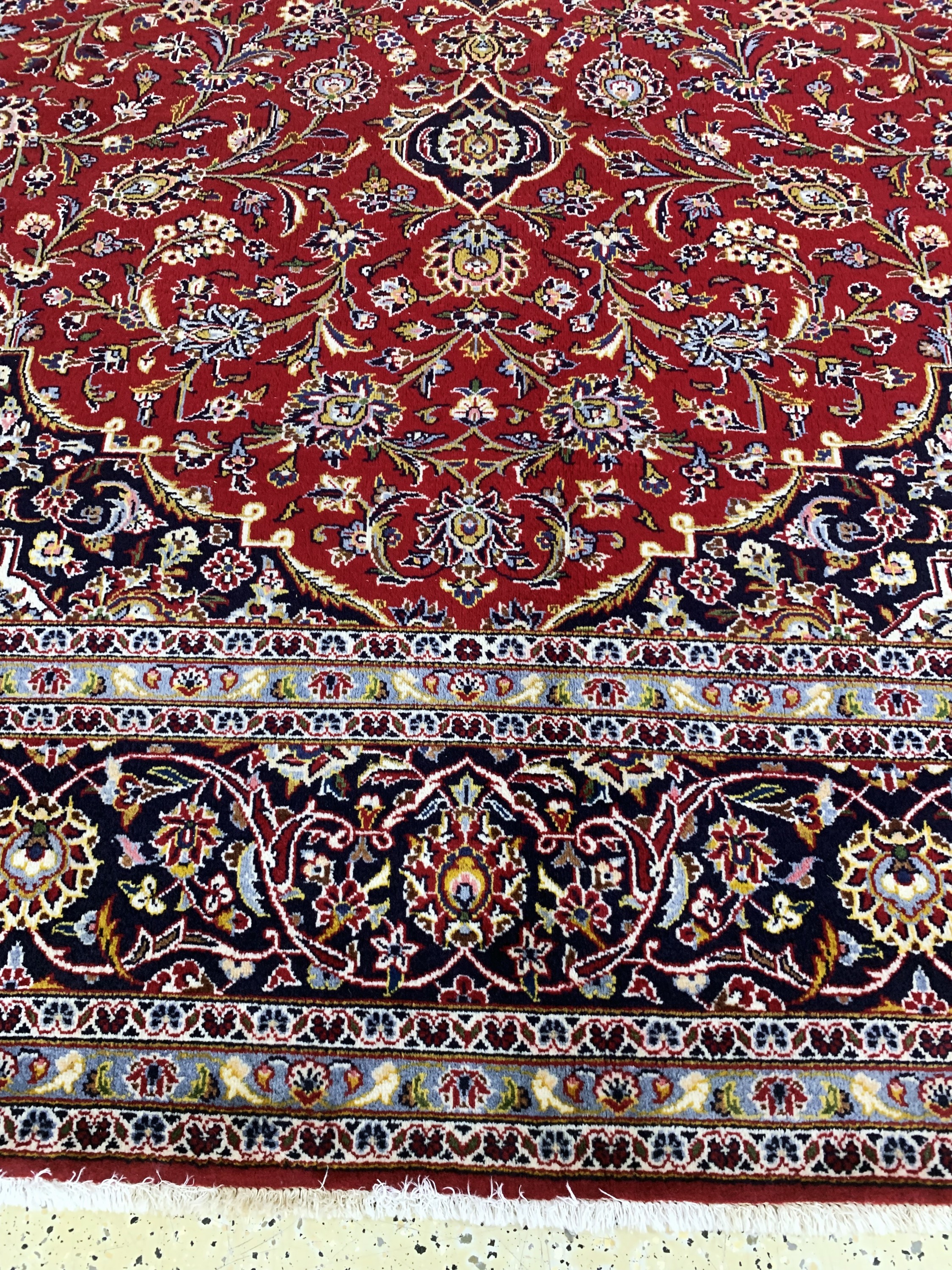 Detail f: Keschan, Persien, Ende 20.Jhd, Wolle auf Baumwolle, ca. 396 x 298 cm, EHZ: 2