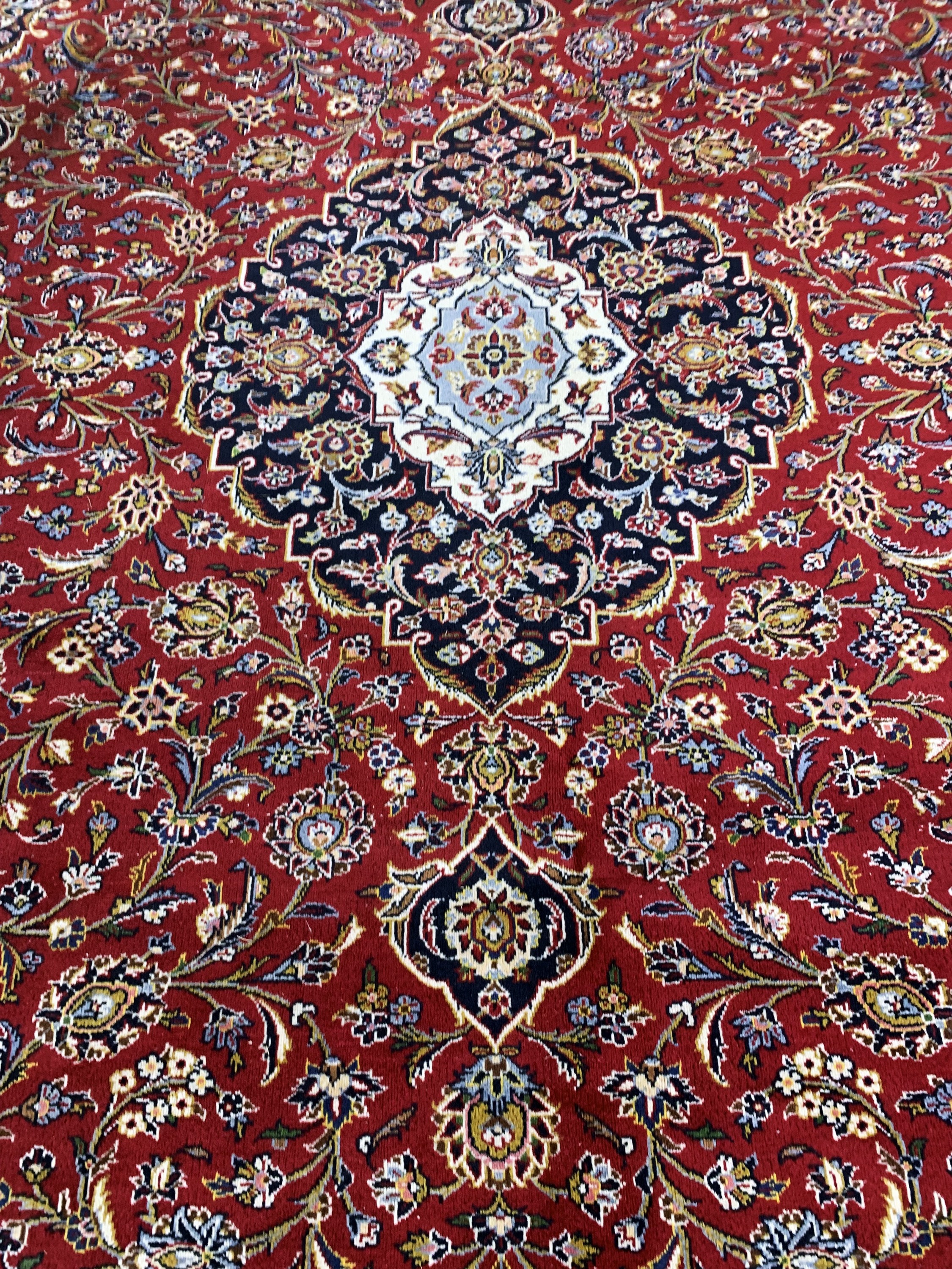 Detail h: Keschan, Persien, Ende 20.Jhd, Wolle auf Baumwolle, ca. 396 x 298 cm, EHZ: 2