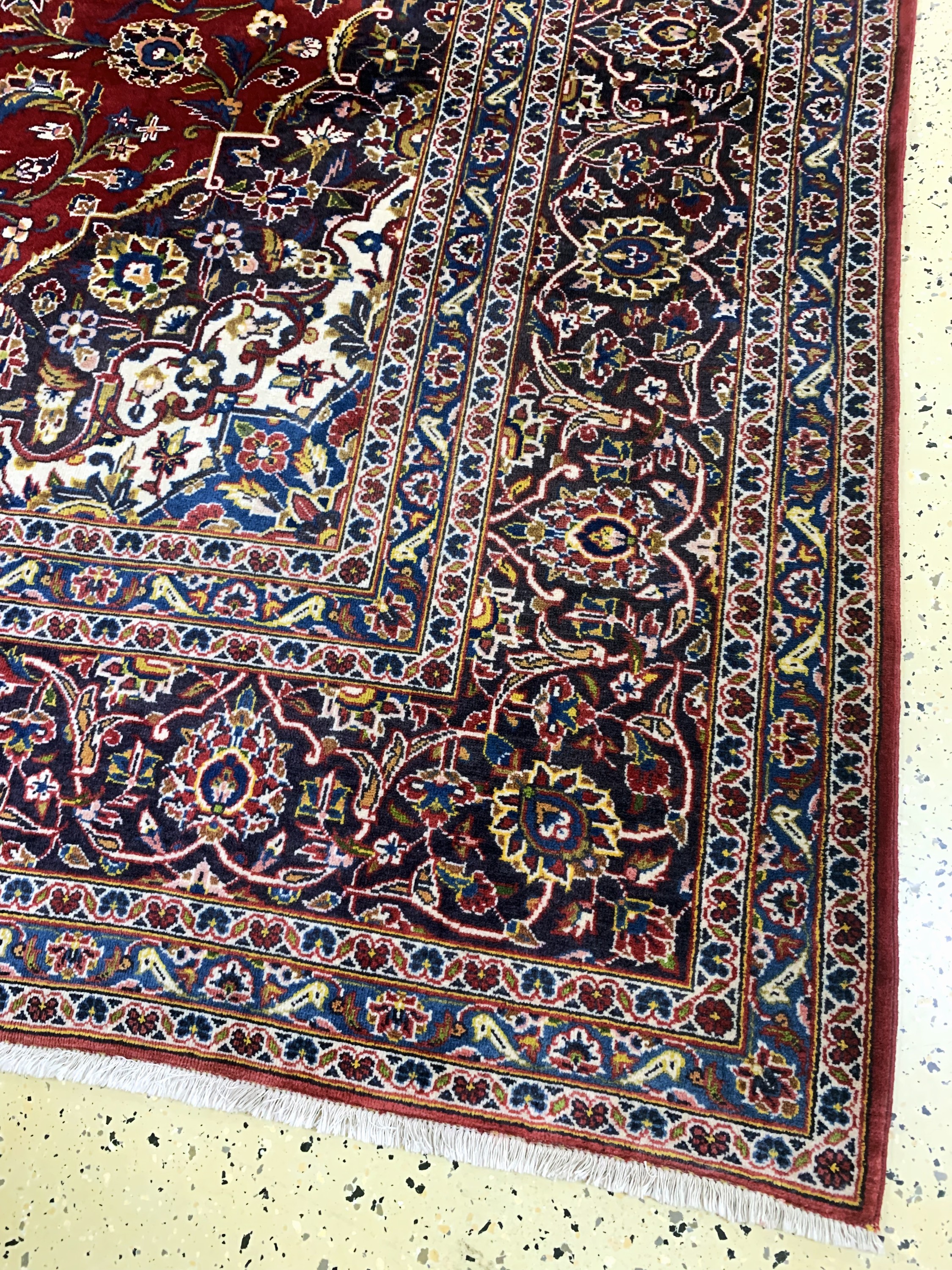 Detail a: Keschan, Persien, Ende 20.Jhd, Wolle auf Baumwolle, ca. 339 x 246 cm, EHZ: 2-3