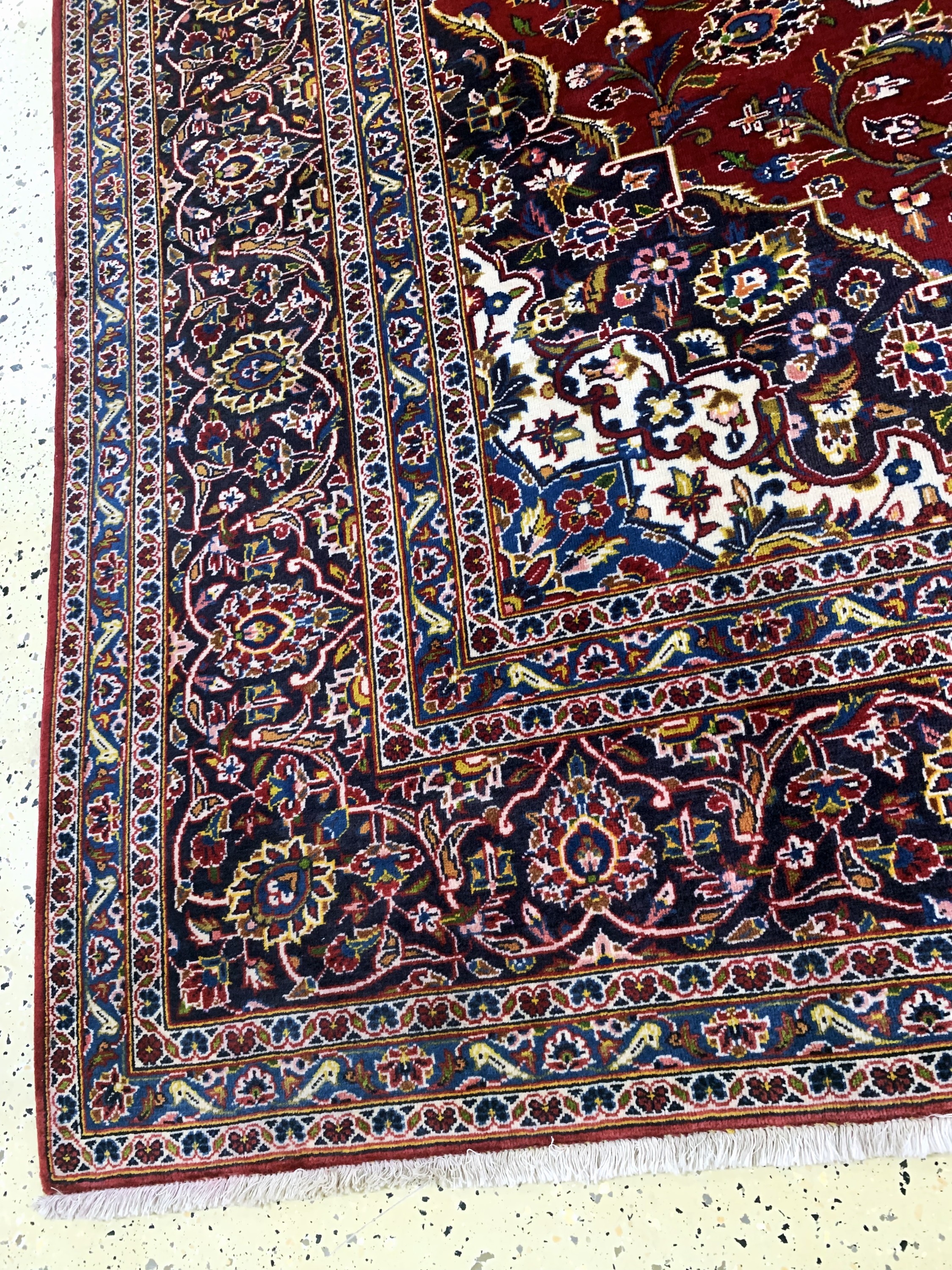 Detail c: Keschan, Persien, Ende 20.Jhd, Wolle auf Baumwolle, ca. 339 x 246 cm, EHZ: 2-3