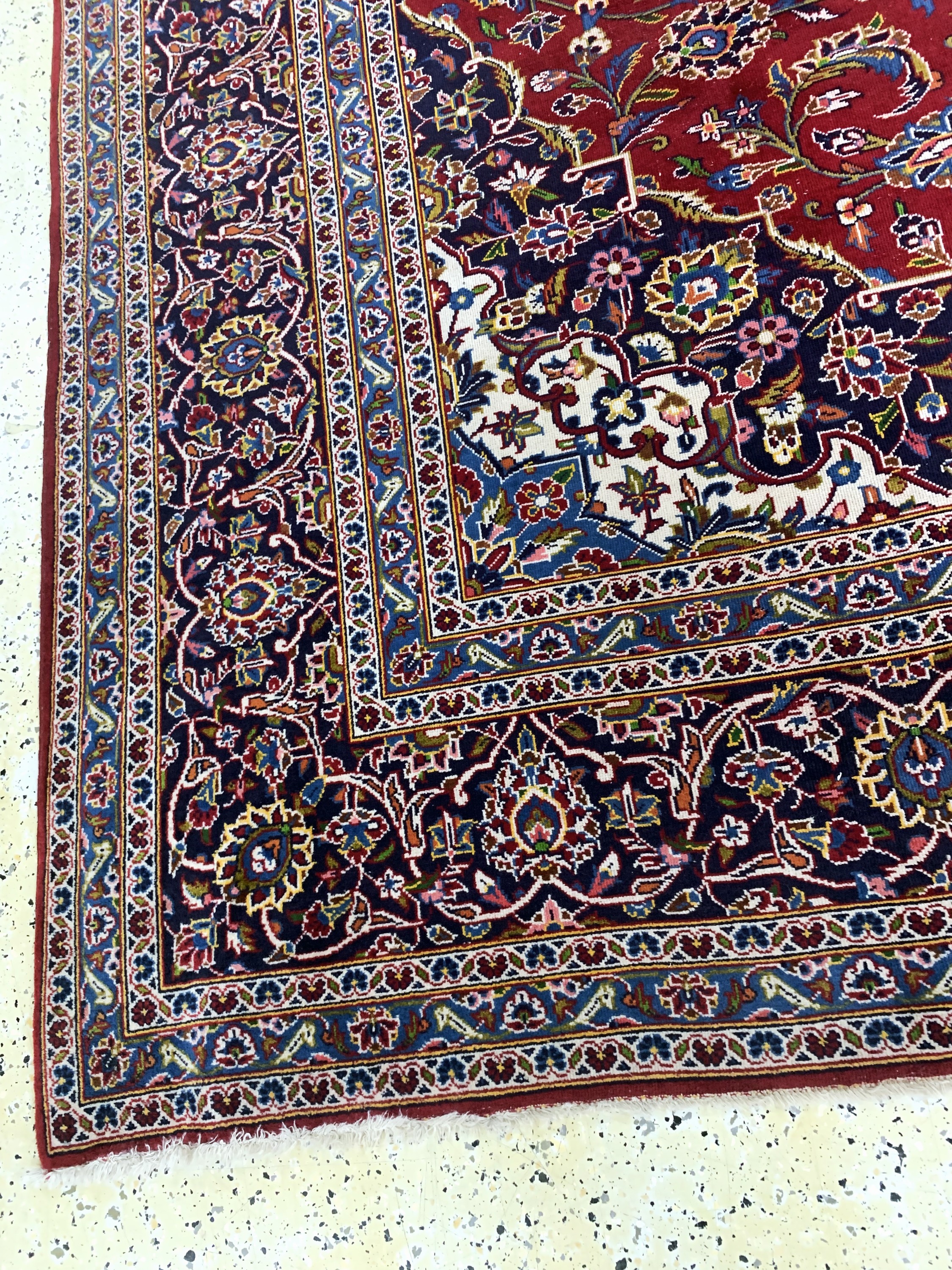 Detail g: Keschan, Persien, Ende 20.Jhd, Wolle auf Baumwolle, ca. 339 x 246 cm, EHZ: 2-3