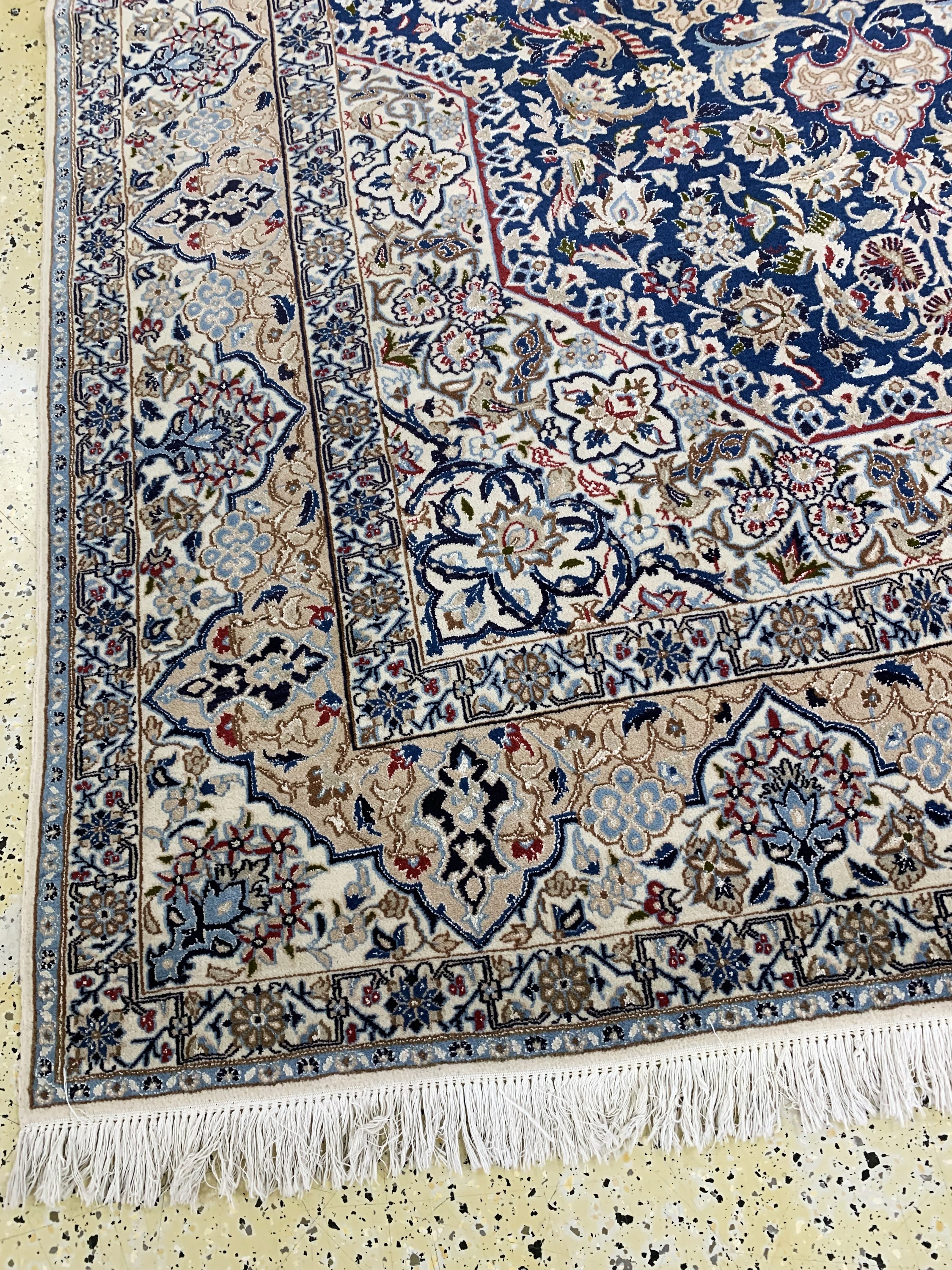 Detail f: Nain fein( 9 La), Persien, Mitte 20.Jhd, Korkwolle mit Seide, ca. 305 x 200 cm, ca. 500.000 Kn/qm, EHZ: 2