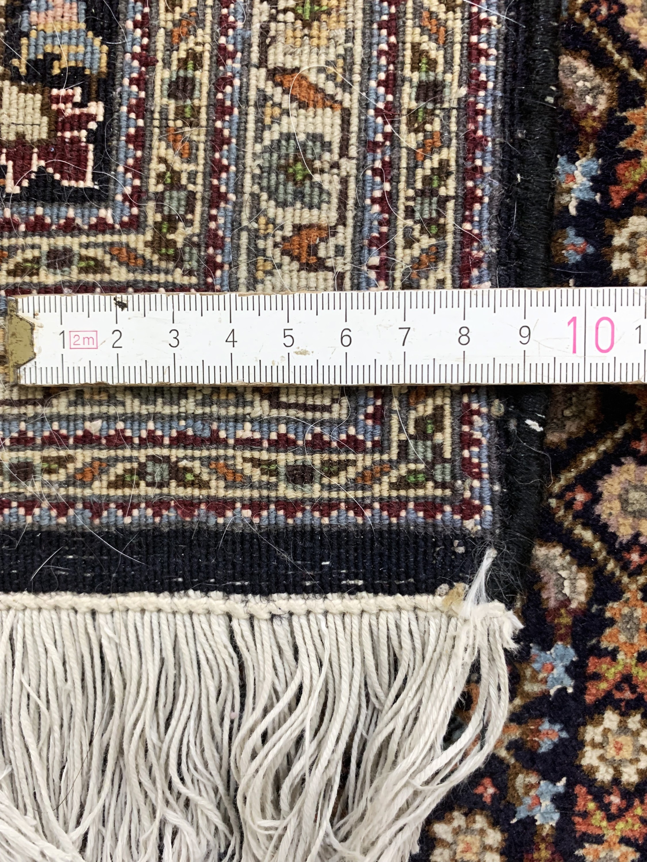 Detail h: Täbriz fein(50 Raj), Persien, Mitte 20.Jhd,Korkwolle mit Seide, ca. 200 x 150 cm, ca. 500.000 Kn/qm, EHZ: 2