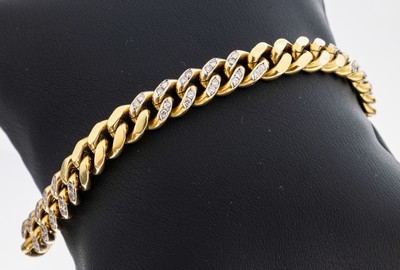 Image 26975411 - 14 kt Gold Brillant-Armband, GG 585/000, 100 Brillanten zus. ca. 0.50 ct Weiß/si, ...