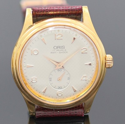 26975416b - ORIS 2 vergoldete Armbanduhren, Schweiz um 1990, Handaufzug, 1) Oris Armbandwecker, ...