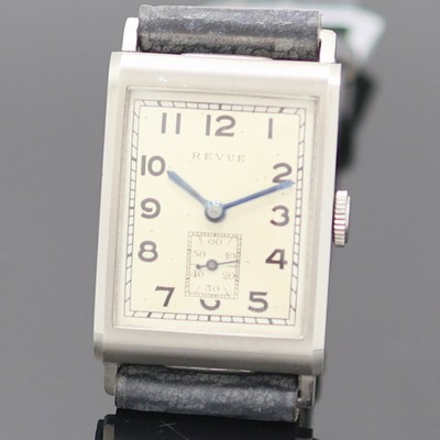 26975417b - MINERVA und REVUE 2 rechteckige Armbanduhren, Schweiz um 1950/1960, Handaufzug, 1) ...