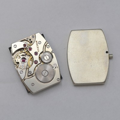 26975417h - MINERVA und REVUE 2 rechteckige Armbanduhren, Schweiz um 1950/1960, Handaufzug, 1) ...