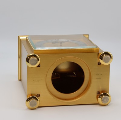 26975440f - CONCORD hochwertige 8-Tage-Tischuhr mit 1/2- Stunden-Schlag im vergoldeten Gehäuse, ...