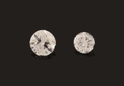 Image 26975461 - Lot 2 lose Brillanten, zus. ca. 0.65 ct, 1x l.get.Weiß/p1, 1x get.Weiß/p1 ...