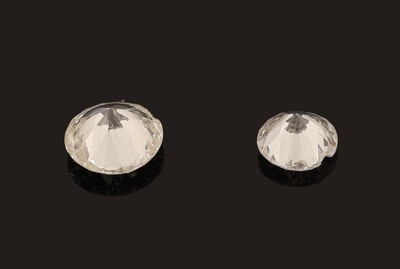 26975461a - Lot 2 lose Brillanten, zus. ca. 0.65 ct, 1x l.get.Weiß/p1, 1x get.Weiß/p1 ...
