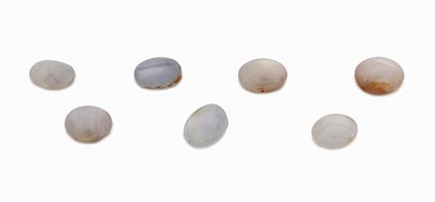 Image 26975472 - Lot 7 lose Sternsaphire, zus. ca. 13.74 ct, ovale Cabochons in versch. Größen ...