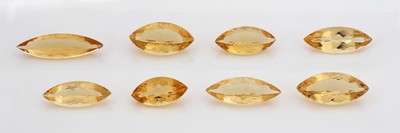Image 26975506 - Lot 8 lose Gold Berylle, zus. ca. 26.47 ct, facett. Navettes in versch. Größen ...