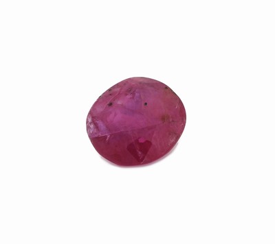 Image 26975510 - Loser Rubin, ca. 3.47 ct, ovalfacett., Herkunft Mosambik, 9.28 x 8.30 x 4.58 mm, ...