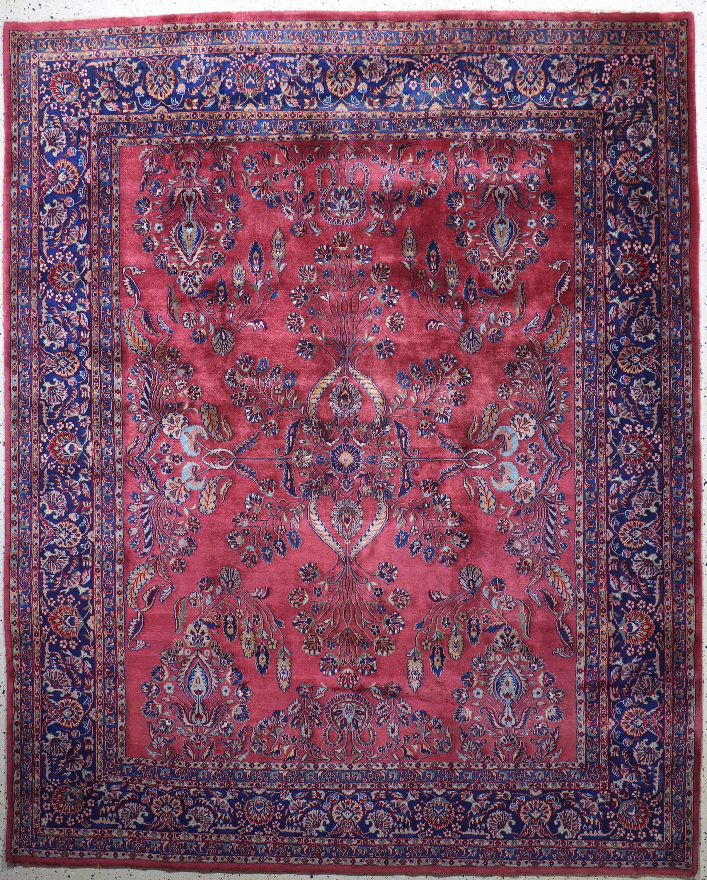 Sarogh Kork fein, Indien, Mitte 20.Jhd, Korkwolle auf Baumwolle, ca. 300 x 245 cm, gereinigt, EHZ: 1-2