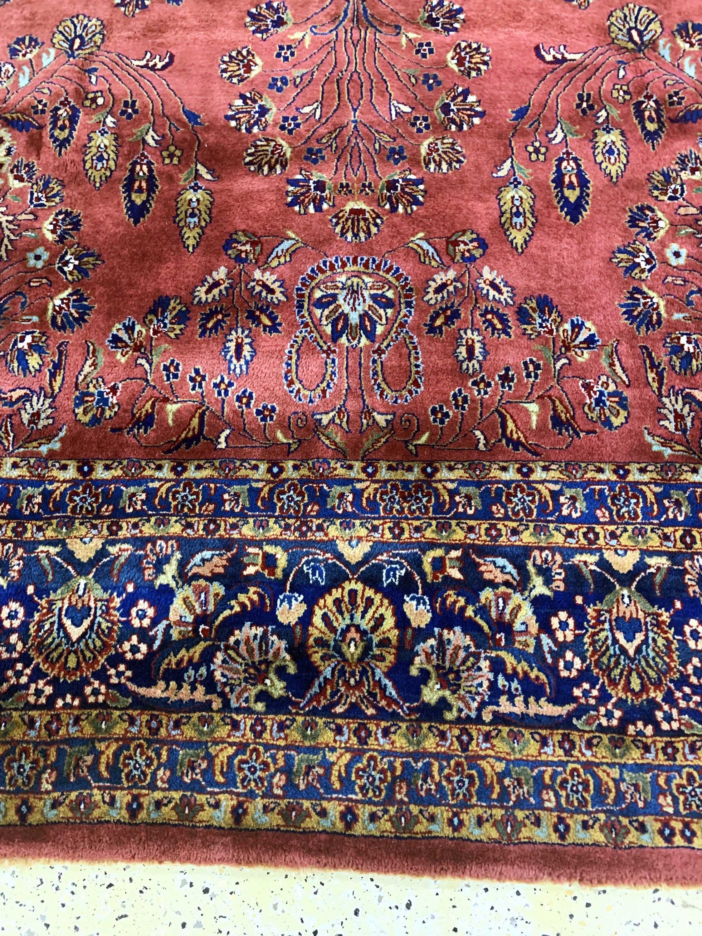 Detail f: Sarogh Kork fein, Indien, Mitte 20.Jhd, Korkwolle auf Baumwolle, ca. 300 x 245 cm, gereinigt, EHZ: 1-2