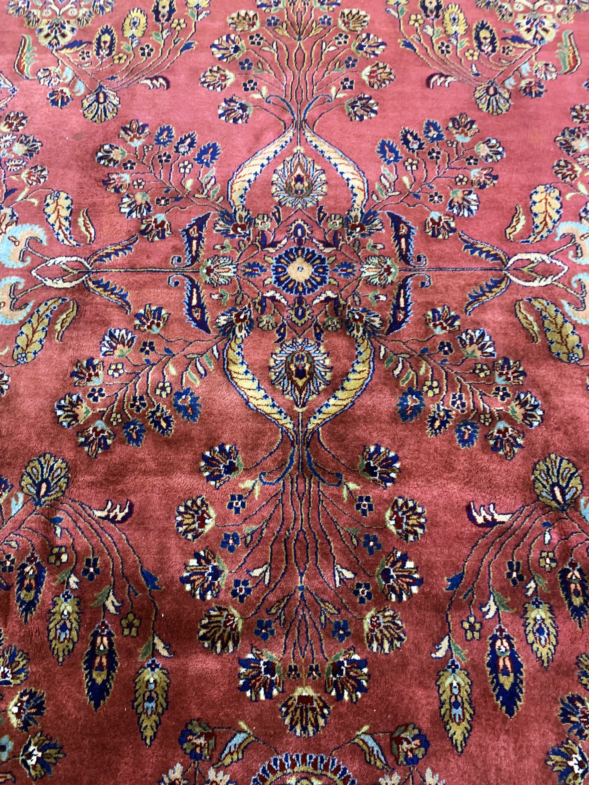 Detail h: Sarogh Kork fein, Indien, Mitte 20.Jhd, Korkwolle auf Baumwolle, ca. 300 x 245 cm, gereinigt, EHZ: 1-2