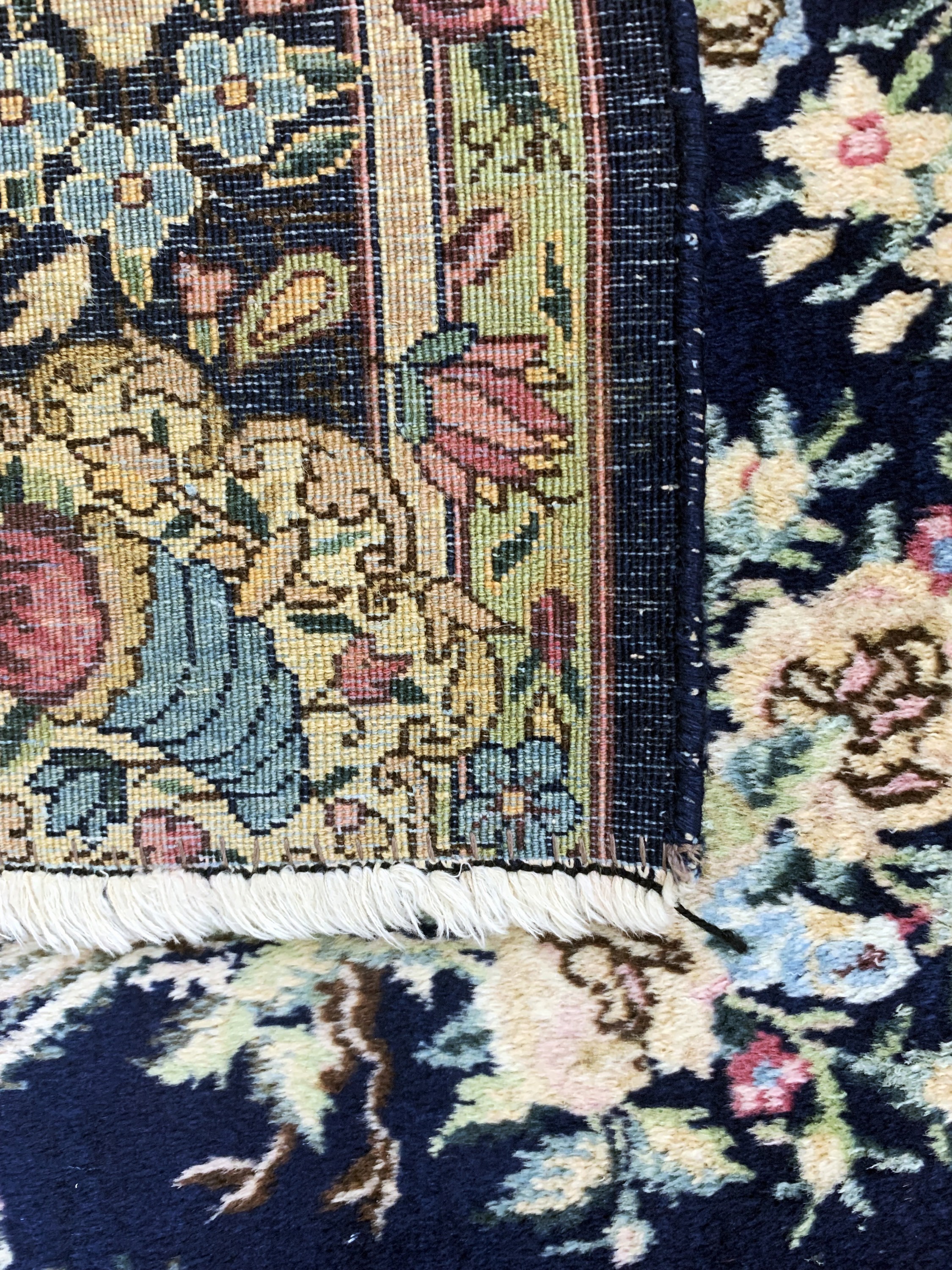 Detail f: Kerman"Lawar"antik, Persien, um 1900, Korkwolle auf Baumwolle, ca. 203 x 130 cm, gereinigt, EHZ: 2(verkürzt)