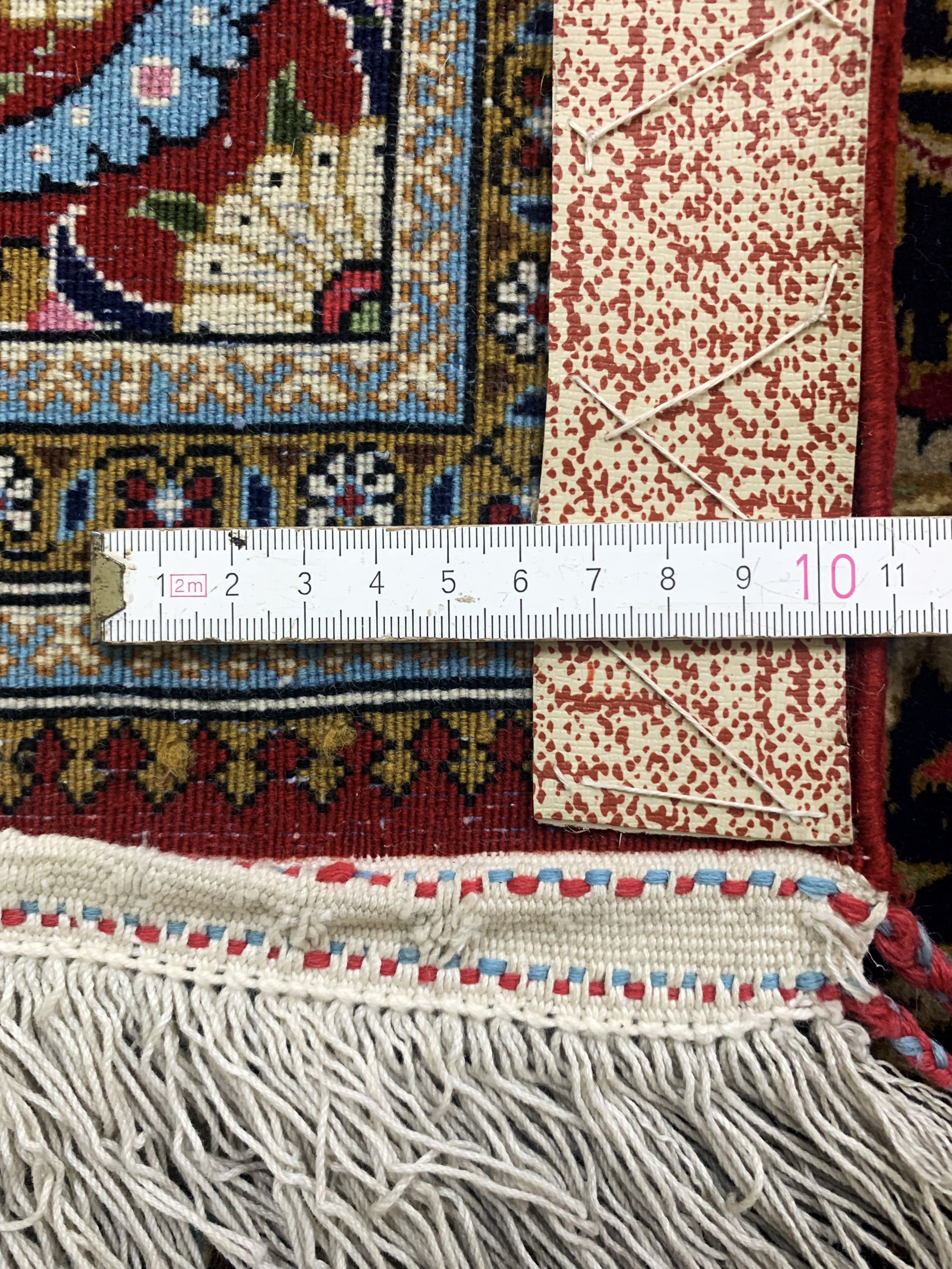 Detail g: Ghom Kork fein, Persien, Mitte 20.Jhd, Korkwolle auf Baumwolle, ca. 209 x 142 cm, nahezu neuwertig