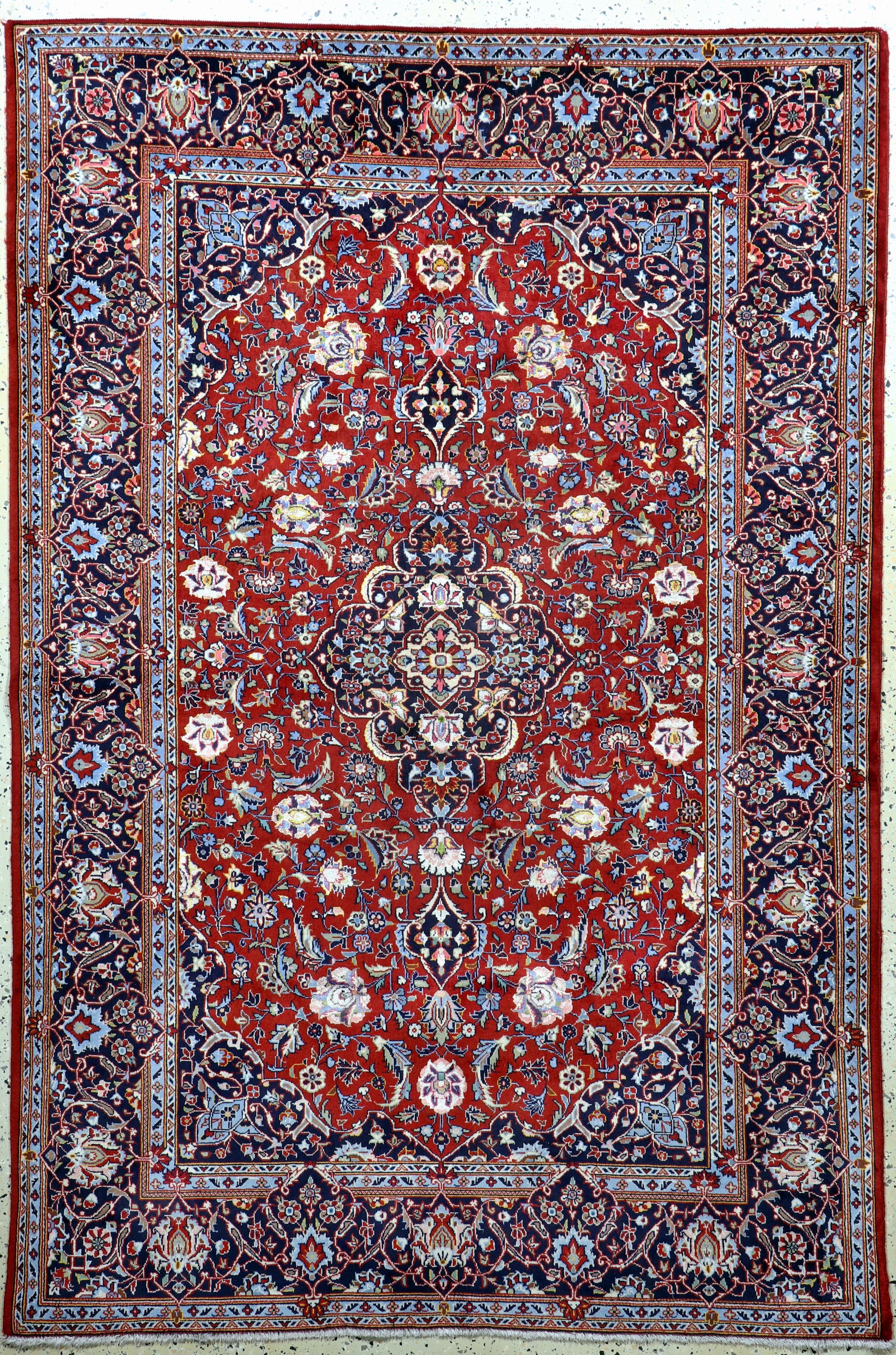 Keschan Kork fein, Persien, Mitte 20.Jhd, Korkwolle mit Seide, ca. 209 x 142 cm, nahezu neuwertig