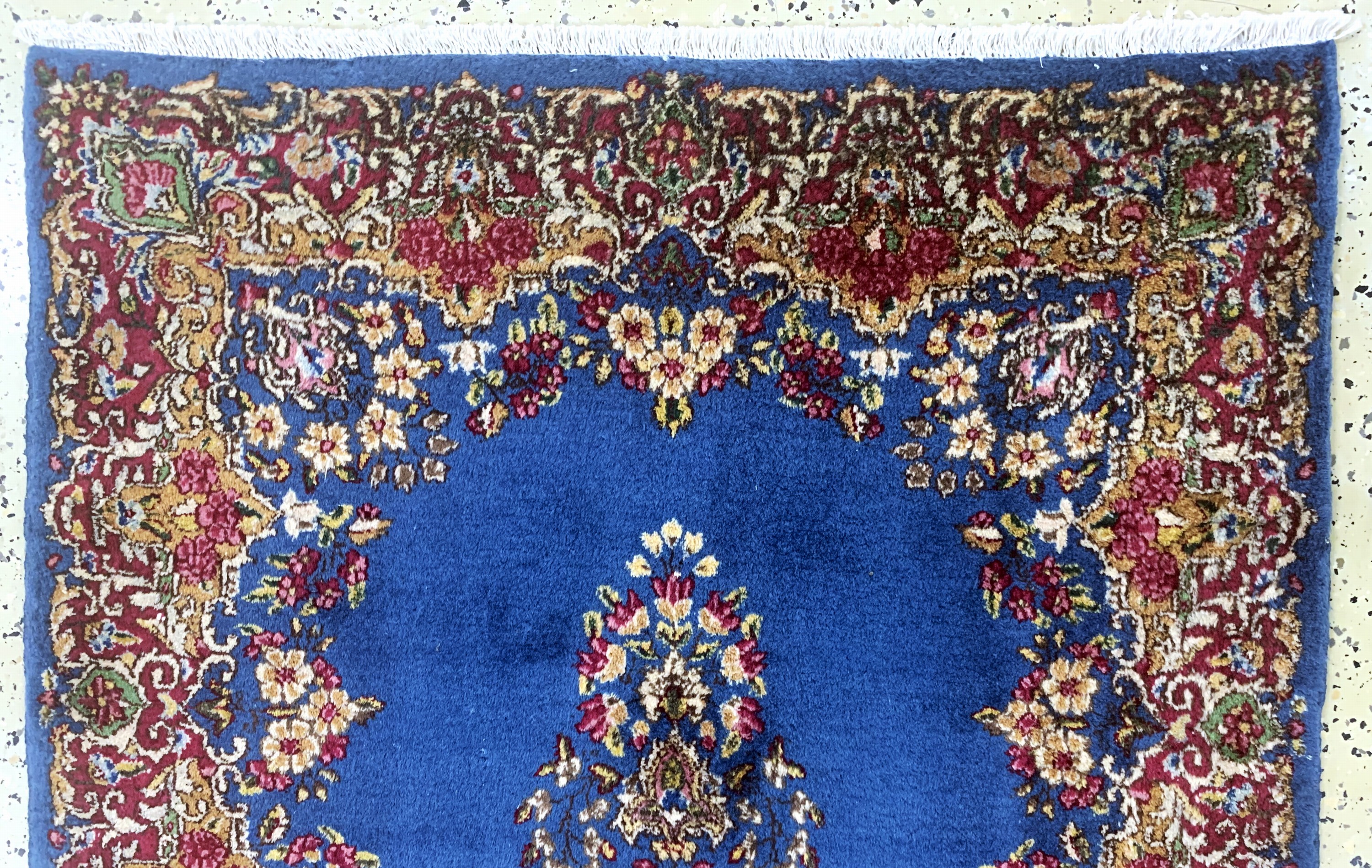 Detail a: Kerman"Lawar"fein, Persien, Mitte 20.Jhd, Korkwolle auf Baumwolle, ca. 143 x 92 cm, gereinigt, EHZ: 1-2