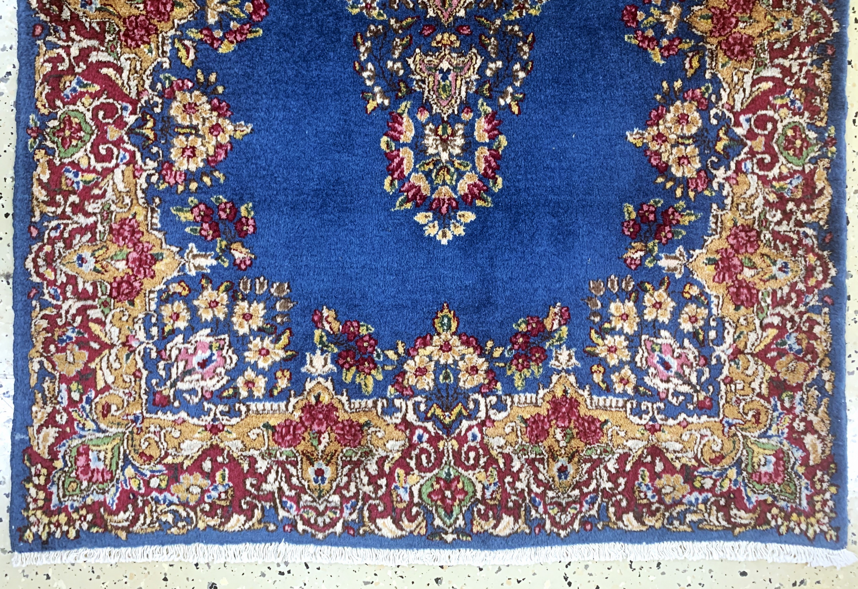 Detail b: Kerman"Lawar"fein, Persien, Mitte 20.Jhd, Korkwolle auf Baumwolle, ca. 143 x 92 cm, gereinigt, EHZ: 1-2