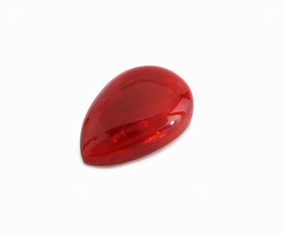 Image 26975746 - Loser roter Opal, ca. 22.67 ct, tropfenf. Cabochon, ca. 25.95 x 18.15 x 9.59 mm ...