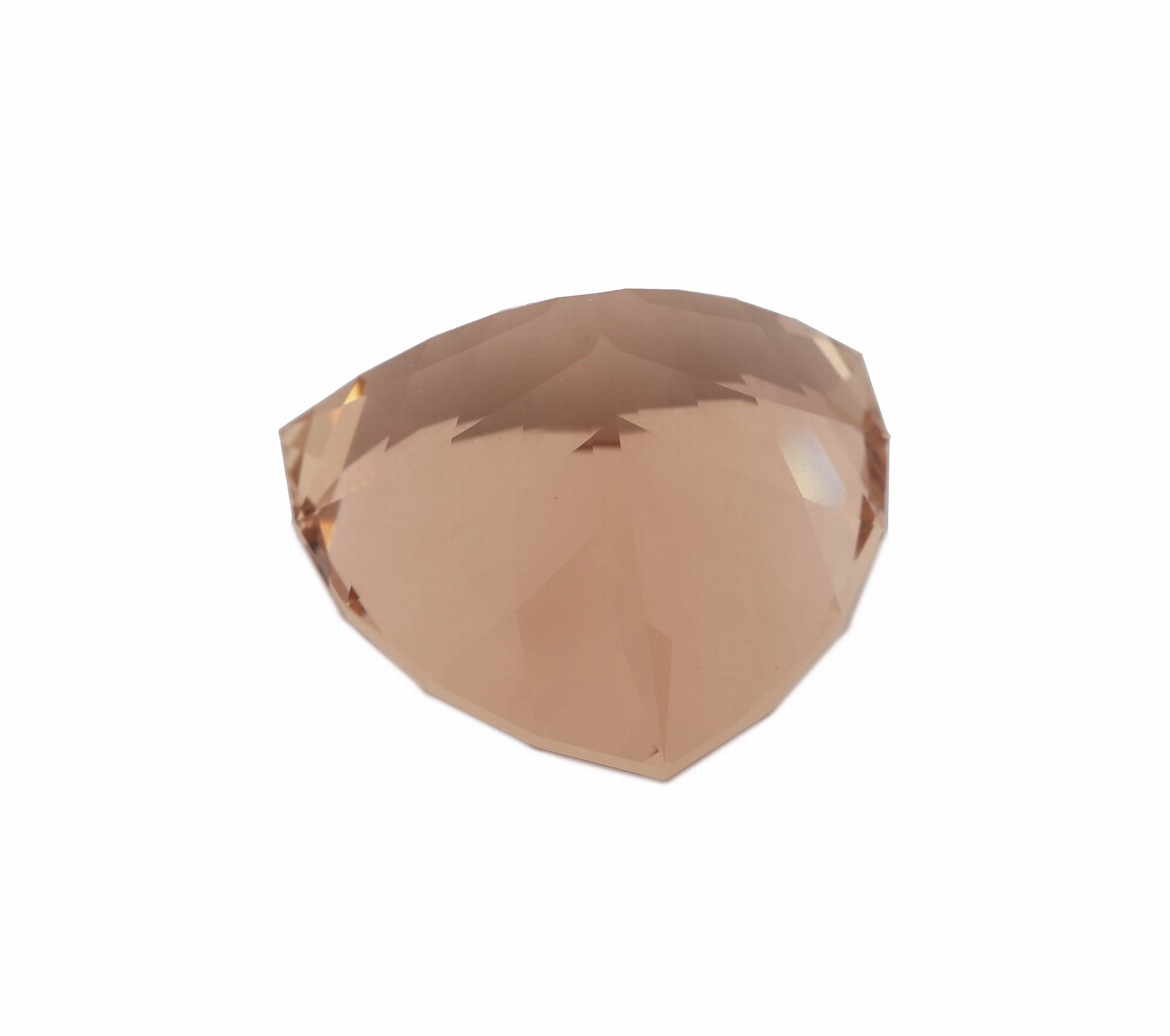 Detail b: Loser Imperial Topas, ca. 32.0 ct, Trillion Schliff, ca. 20.0 x 20.0 x 12.71 mm