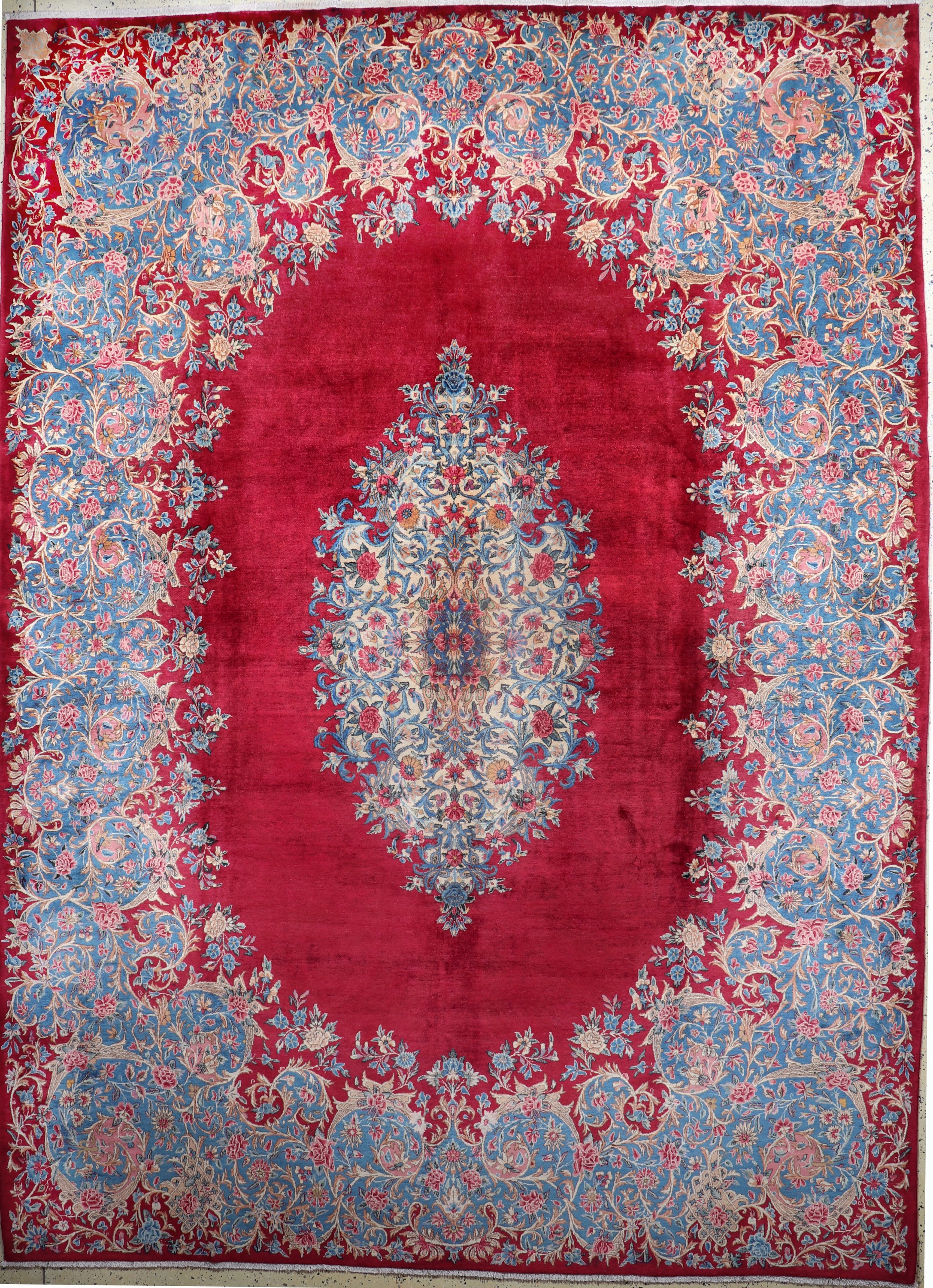 Image 26975854 - Kerman Kork fein Persien, signiert´Ardjmandan´, Anfang 20.Jhd, Korkwolleauf Baumwolle, ...