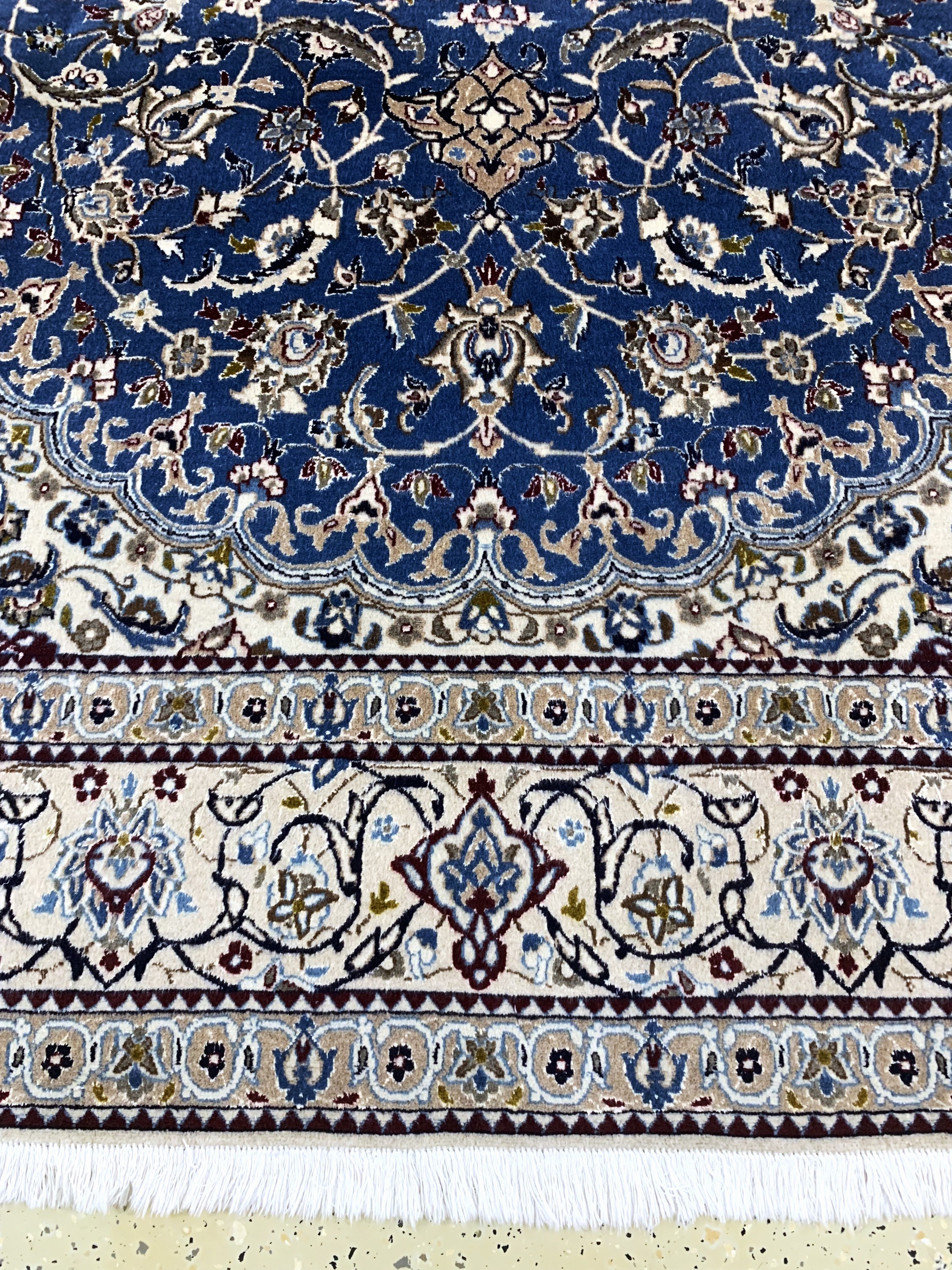 Detail b: Nain fein(9 La), Persien, Ende 20.Jhd, Wolle mit Seide, ca. 325 x 214 cm, gereinigt, EHZ: 2