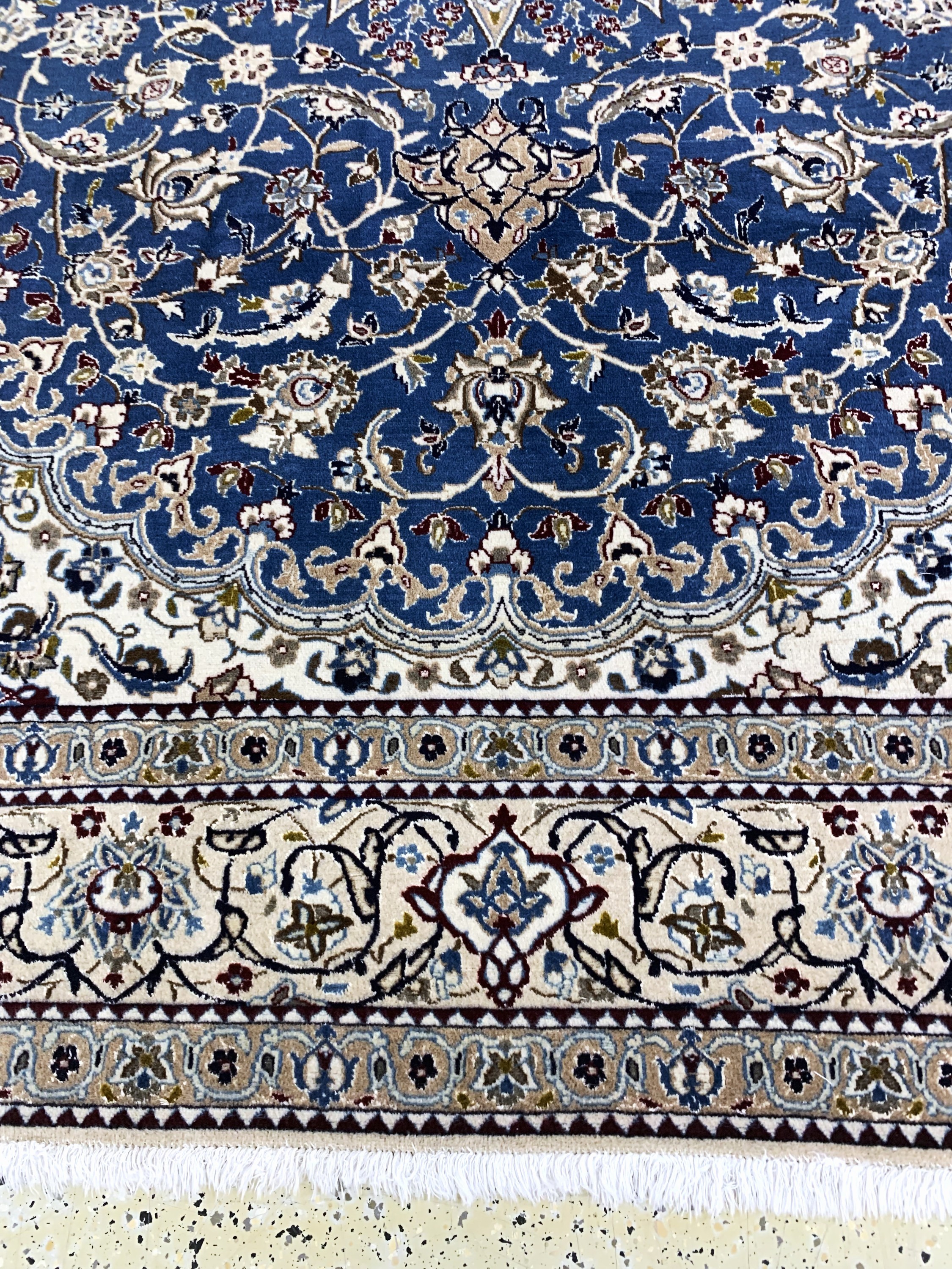 Detail f: Nain fein(9 La), Persien, Ende 20.Jhd, Wolle mit Seide, ca. 325 x 214 cm, gereinigt, EHZ: 2