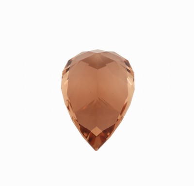 26975853b - Loser Imperial Topas, ca. 32.90 ct, facett. Tropfen, ca. 27.92 x 16.08 x 12.02 mm ...