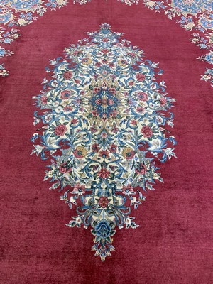 26975854i - Kerman Kork fein Persien, signiert´Ardjmandan´, Anfang 20.Jhd, Korkwolleauf Baumwolle, ...