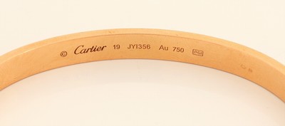 26975855b - 18 kt Gold CARTIER Armreif, RoseG 750/000, aus der LOVE-Serie, ca. 6.5 x 5.5 cm, sign. ...