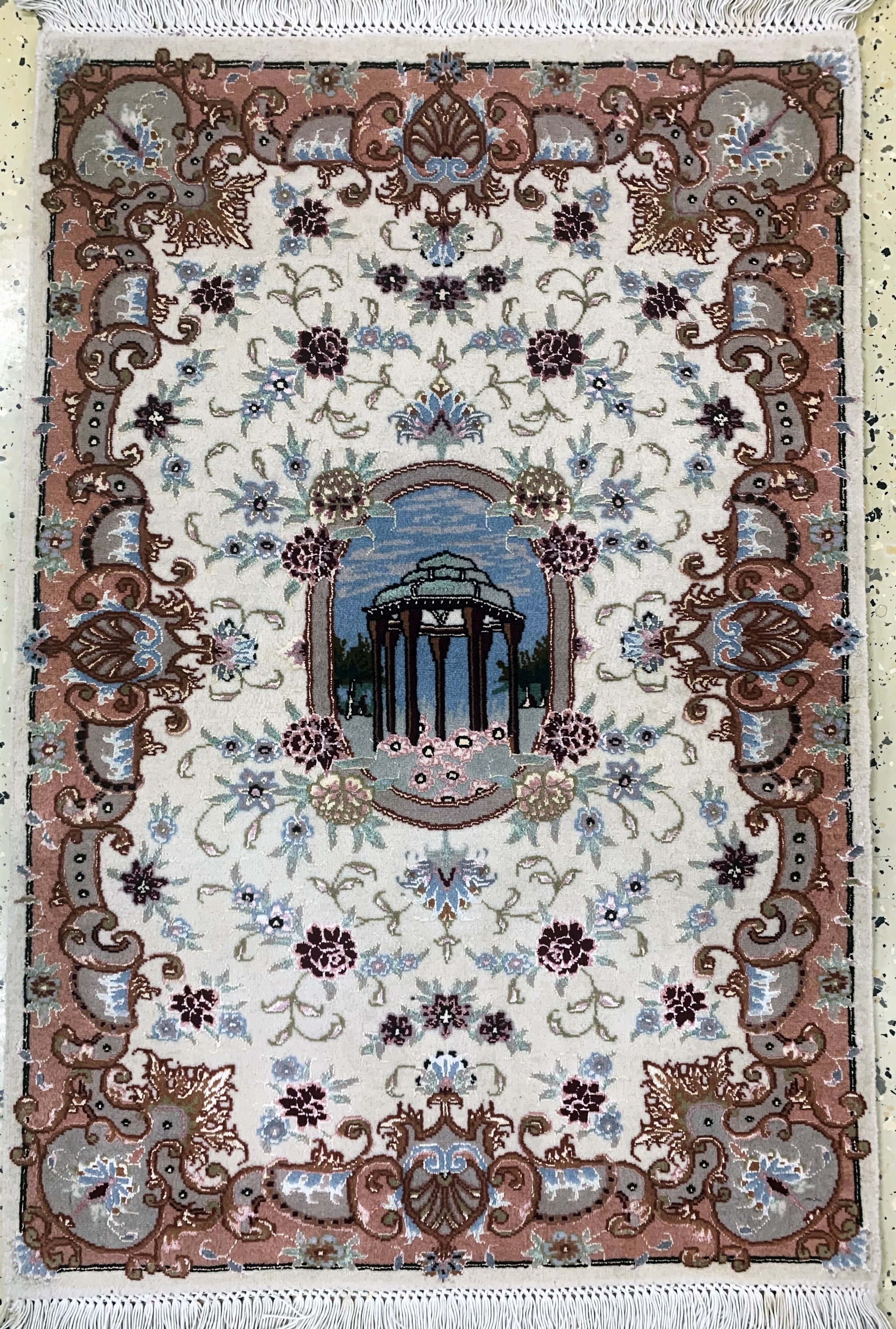Detail a: 1 paar Täbriz fein(50 Raj), Persien, Ende 20.Jhd, Korkwolle mit Seide, ca. 90 x 63 cm, nahezu neuwertig