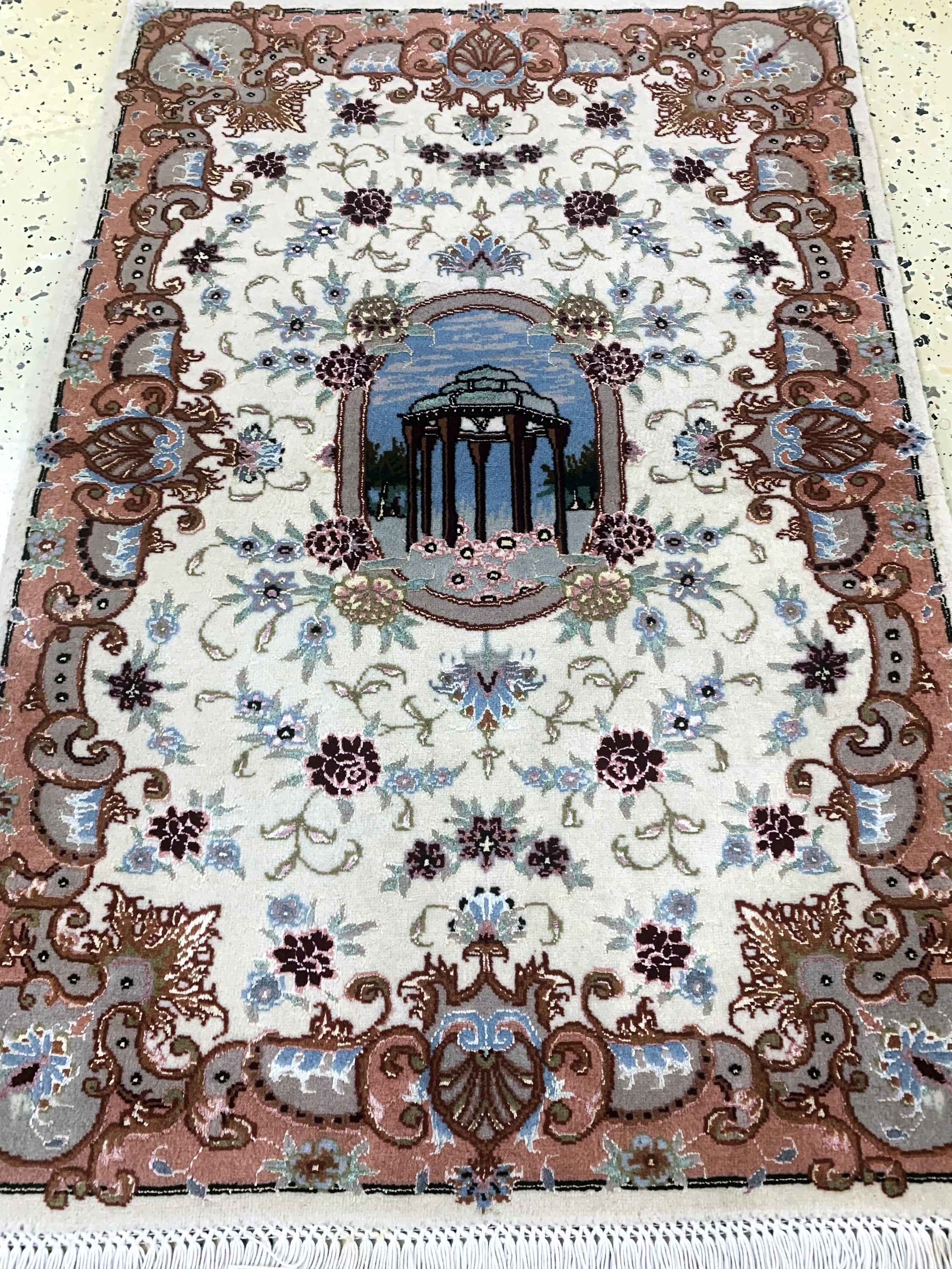 Detail b: 1 paar Täbriz fein(50 Raj), Persien, Ende 20.Jhd, Korkwolle mit Seide, ca. 90 x 63 cm, nahezu neuwertig