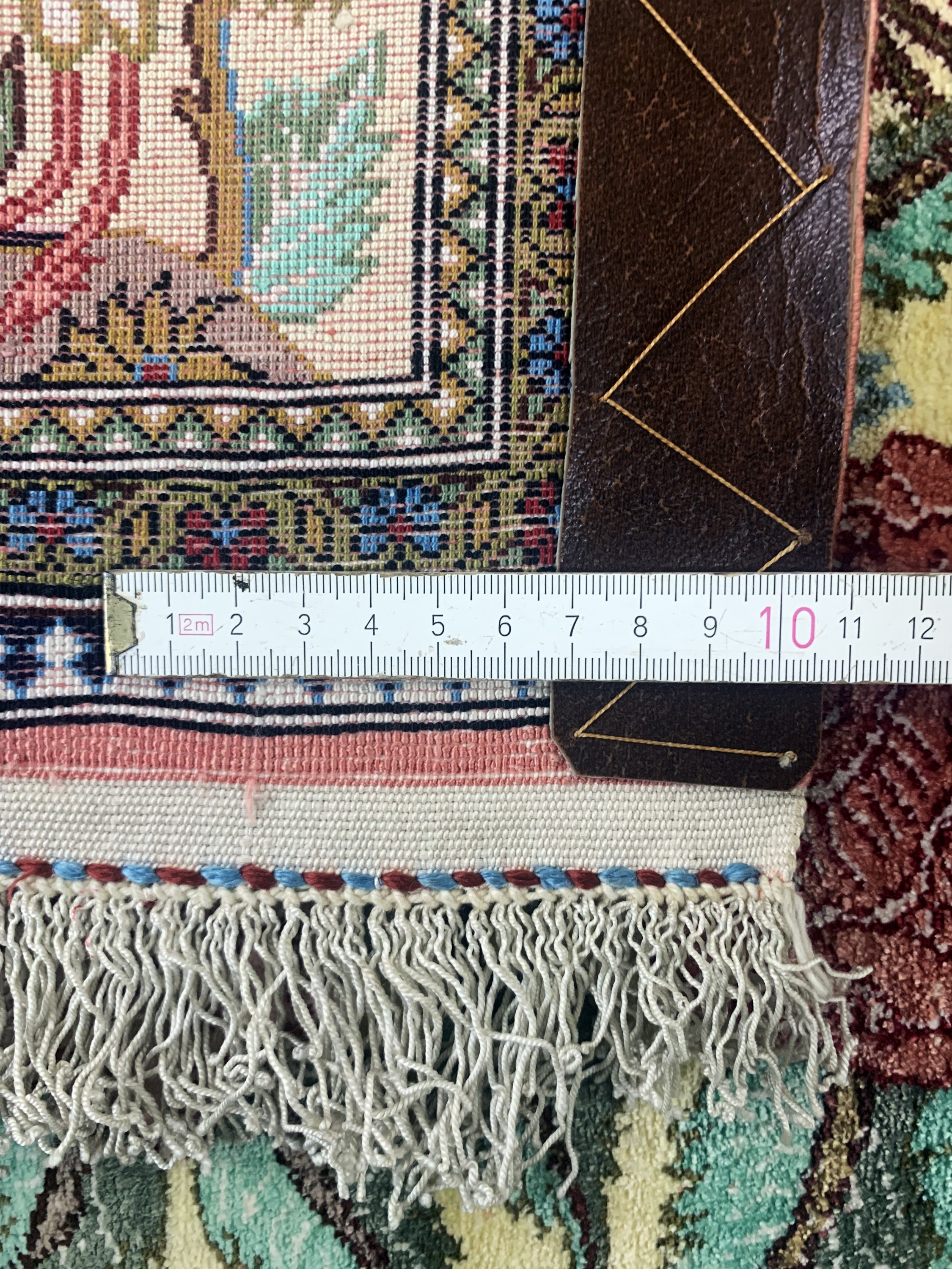 Detail e: 1 paar Ghom Seide, Persien, Mitte 20.Jhd, reine Naturseide, ca. 90 x 60 cm, nahezu neuwertig